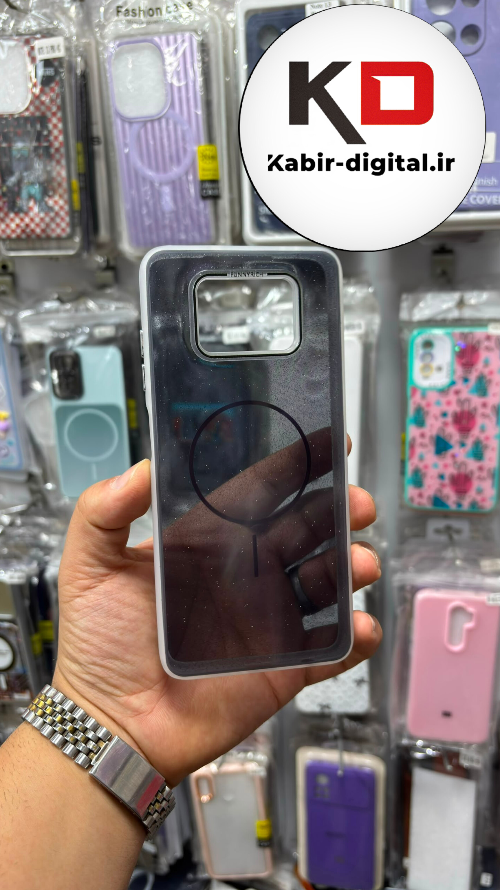 قاب گوشی Poco X3 / Poco X3 NFC / Poco X3 Pro شیائومی  Pastel Case پاستلی  طرح مگ سیف Magsafe اکلیلی لنز کرومی مشکی