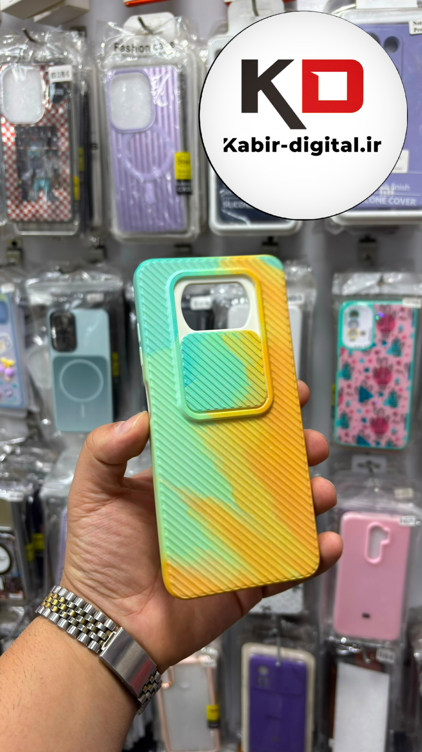 قاب گوشی Poco X3 - Poco X3 Pro پوکو شیائومی طرح سیلیکونی رنگین کمانی محافظ لنز دار کشویی