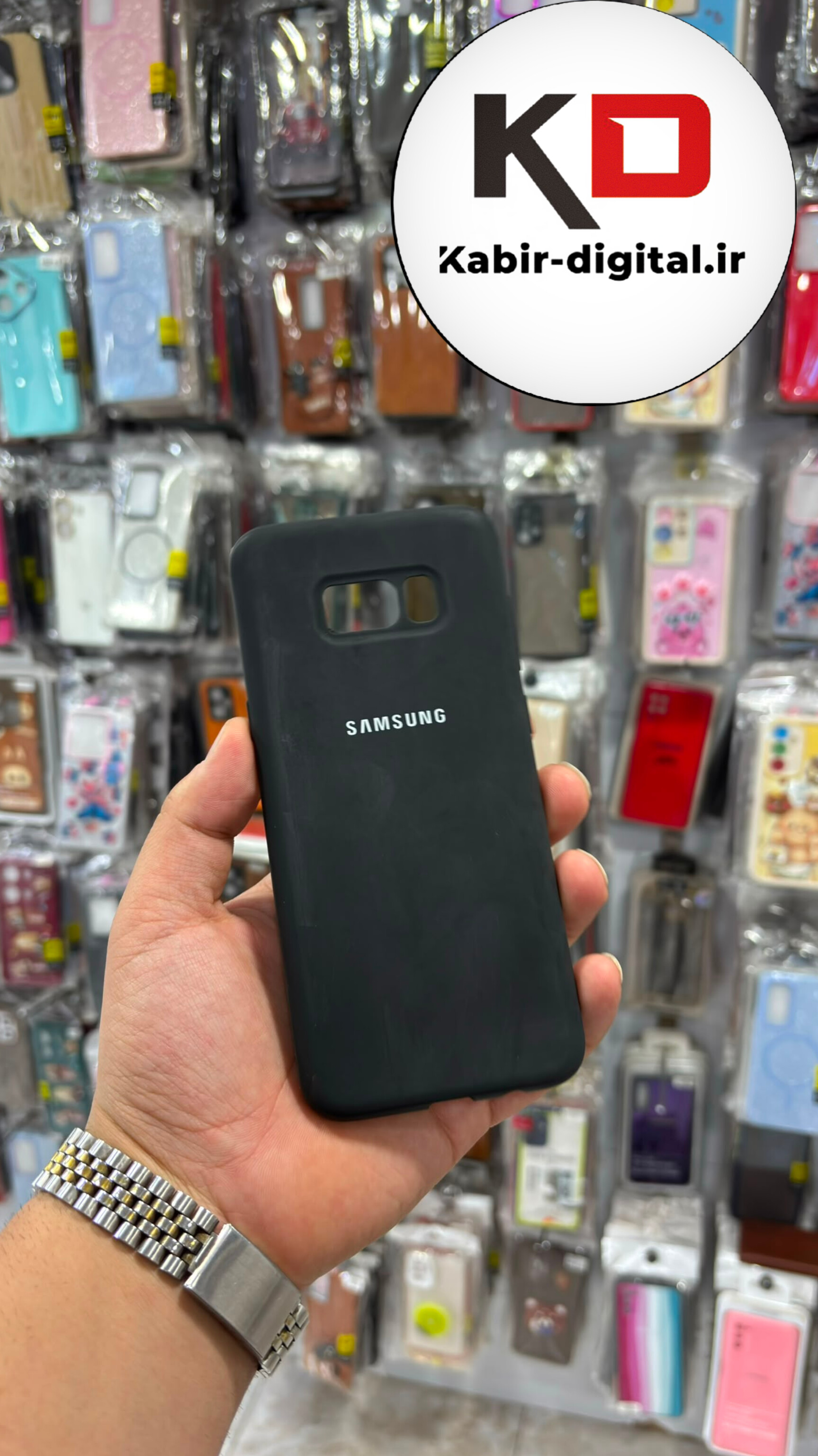 قاب گوشی Galaxy S8 Plus سامسونگ سیلیکونی درجه یک داخل پارچه محافظ لنزدار