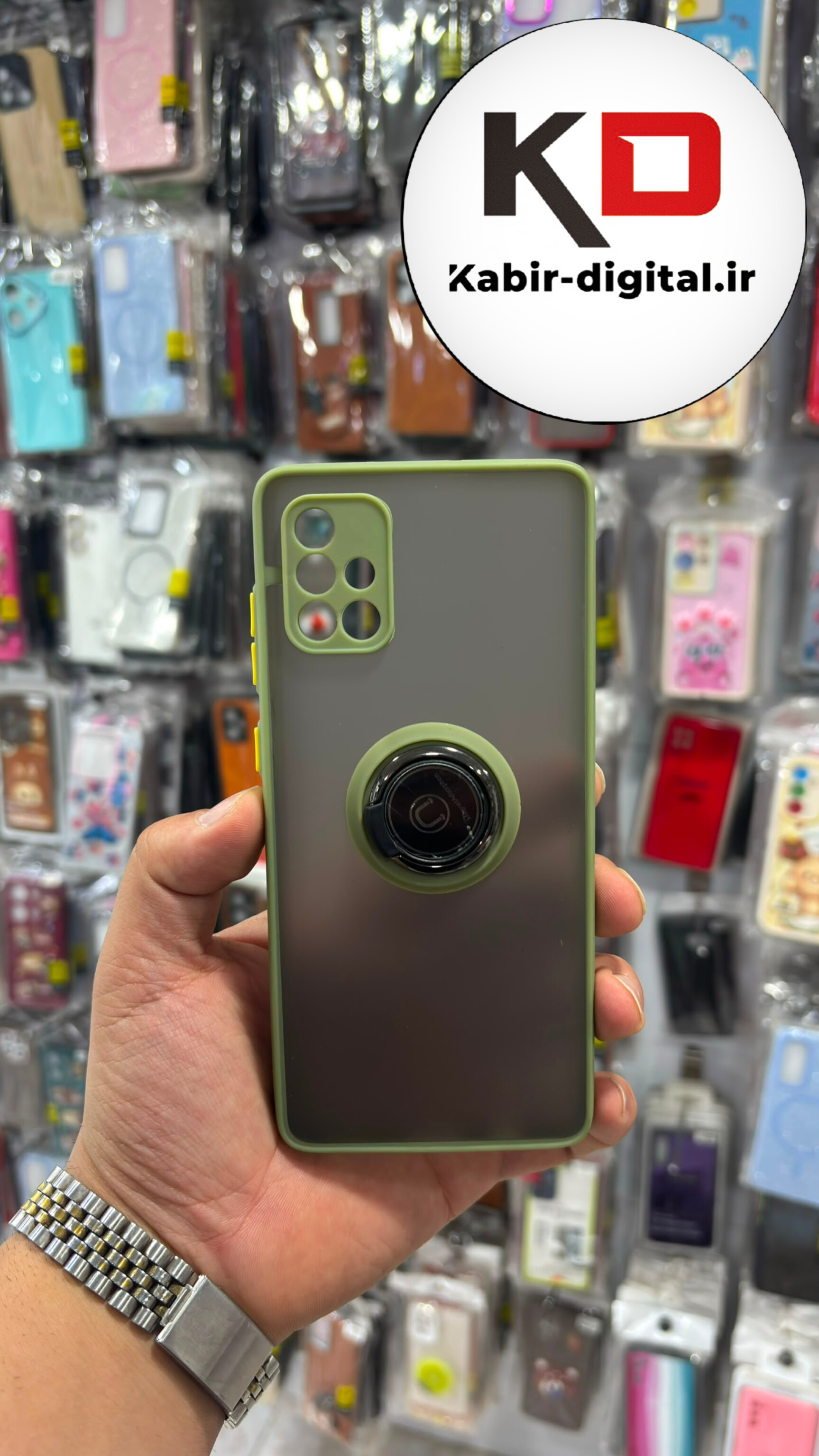 قاب گوشی Galaxy A71 سامسونگ  پشت مات دور رنگی سیلیکونی محافظ لنزدار هولد دار
