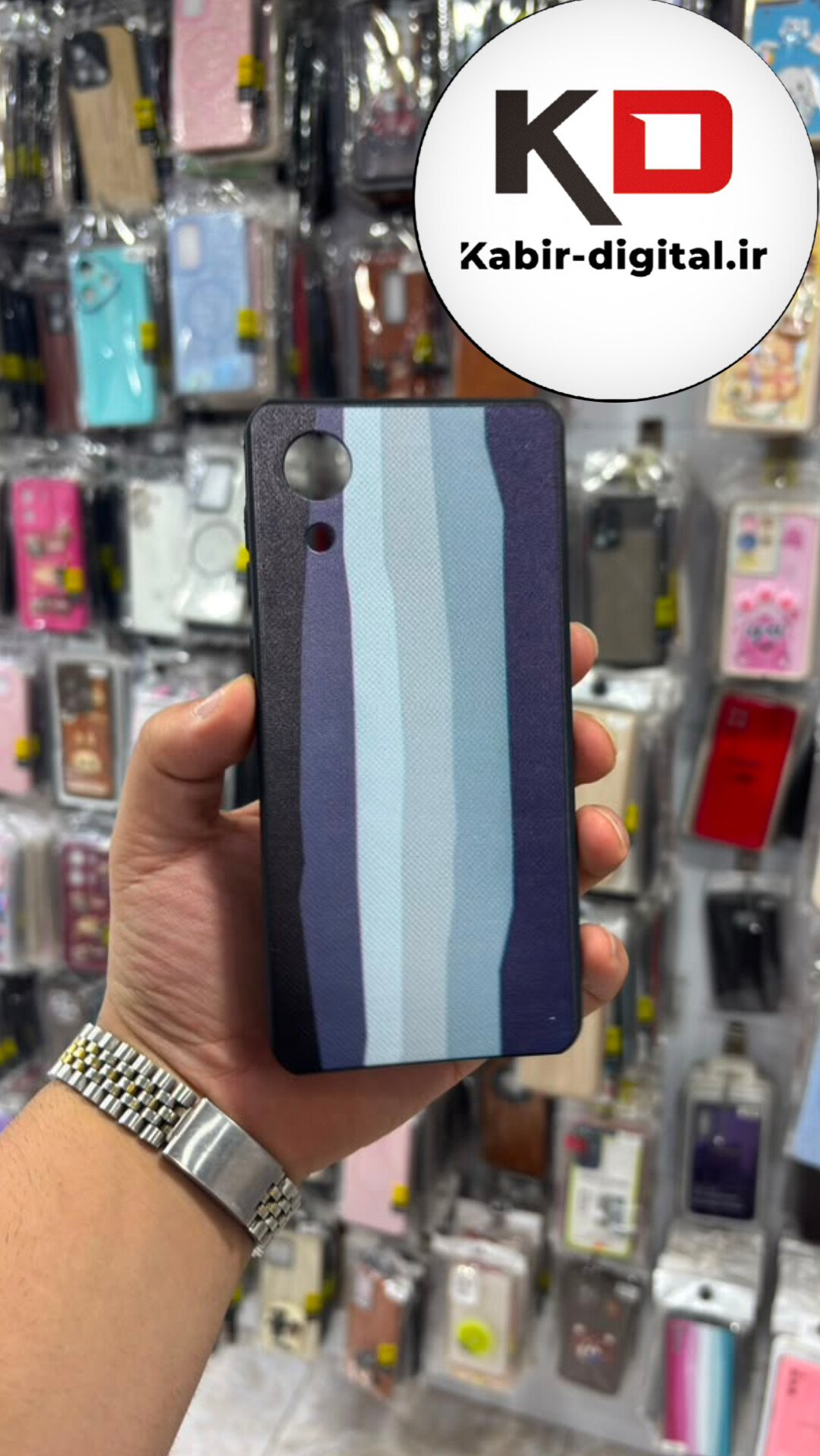 قاب گوشی Galaxy A03 Core سامسونگ پشت فانتزی سوزنی محافظ لنز دار آبرنگی لیزری