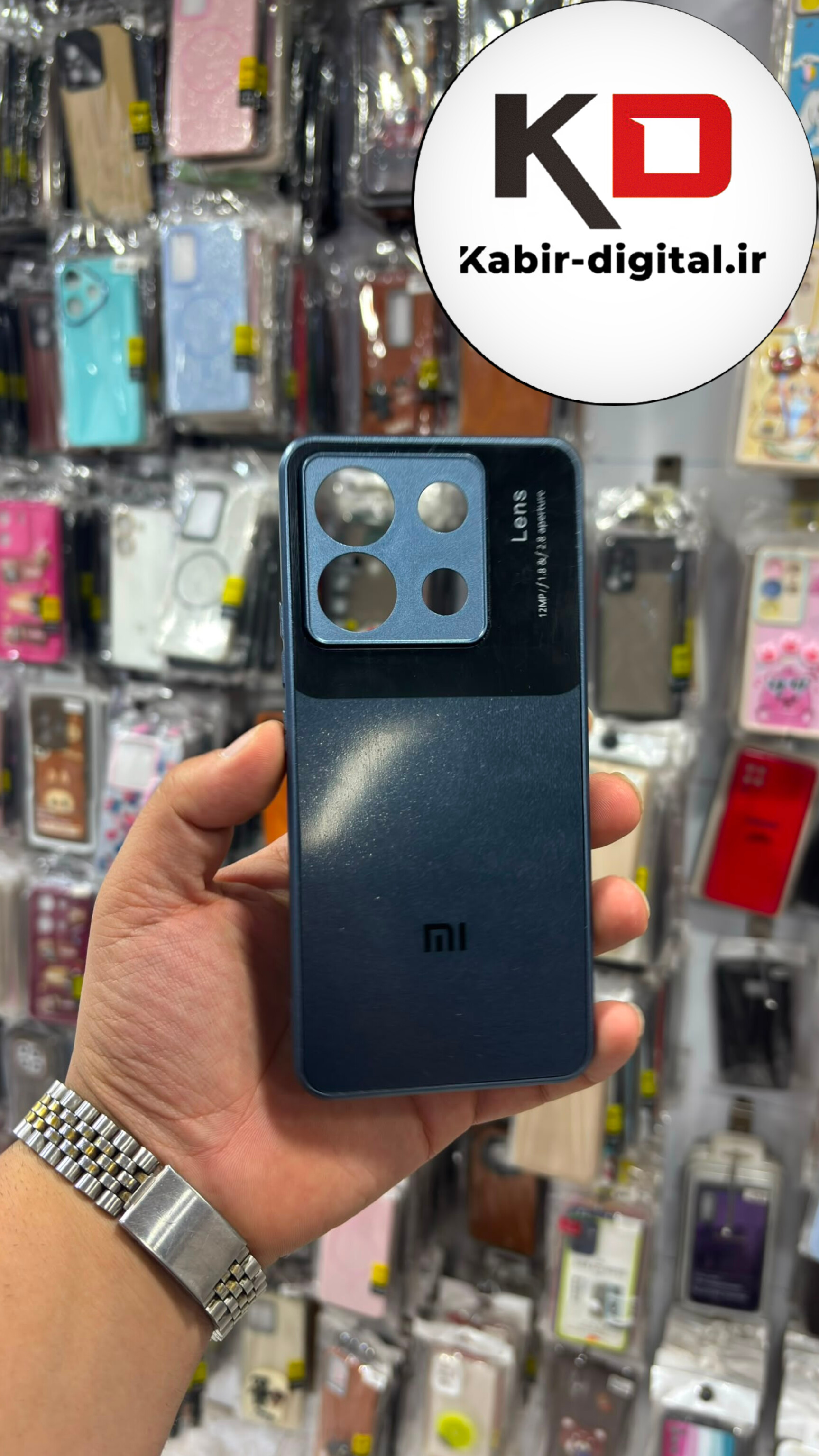 قاب گوشی Redmi Note 13 شیائومی طرح PVD مدل AUTO FOCUS محافظ لنز دار سرمه ای