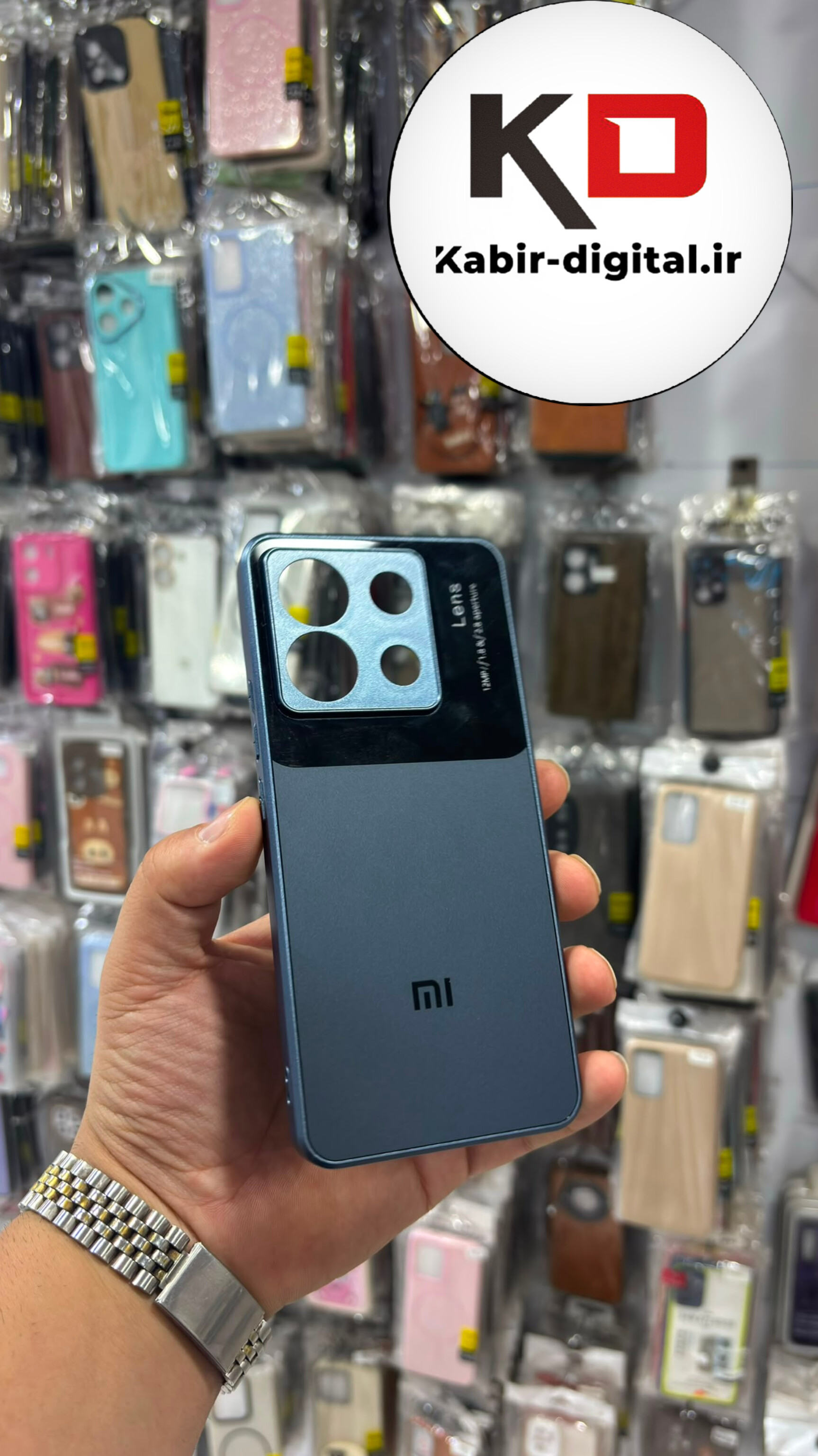 قاب گوشی Redmi Note 13 Pro 4G / POCO M6 Pro / Note 14s شیائومی  طرح PVD مدل AUTO FOCUS محافظ لنز دار سرمه ای