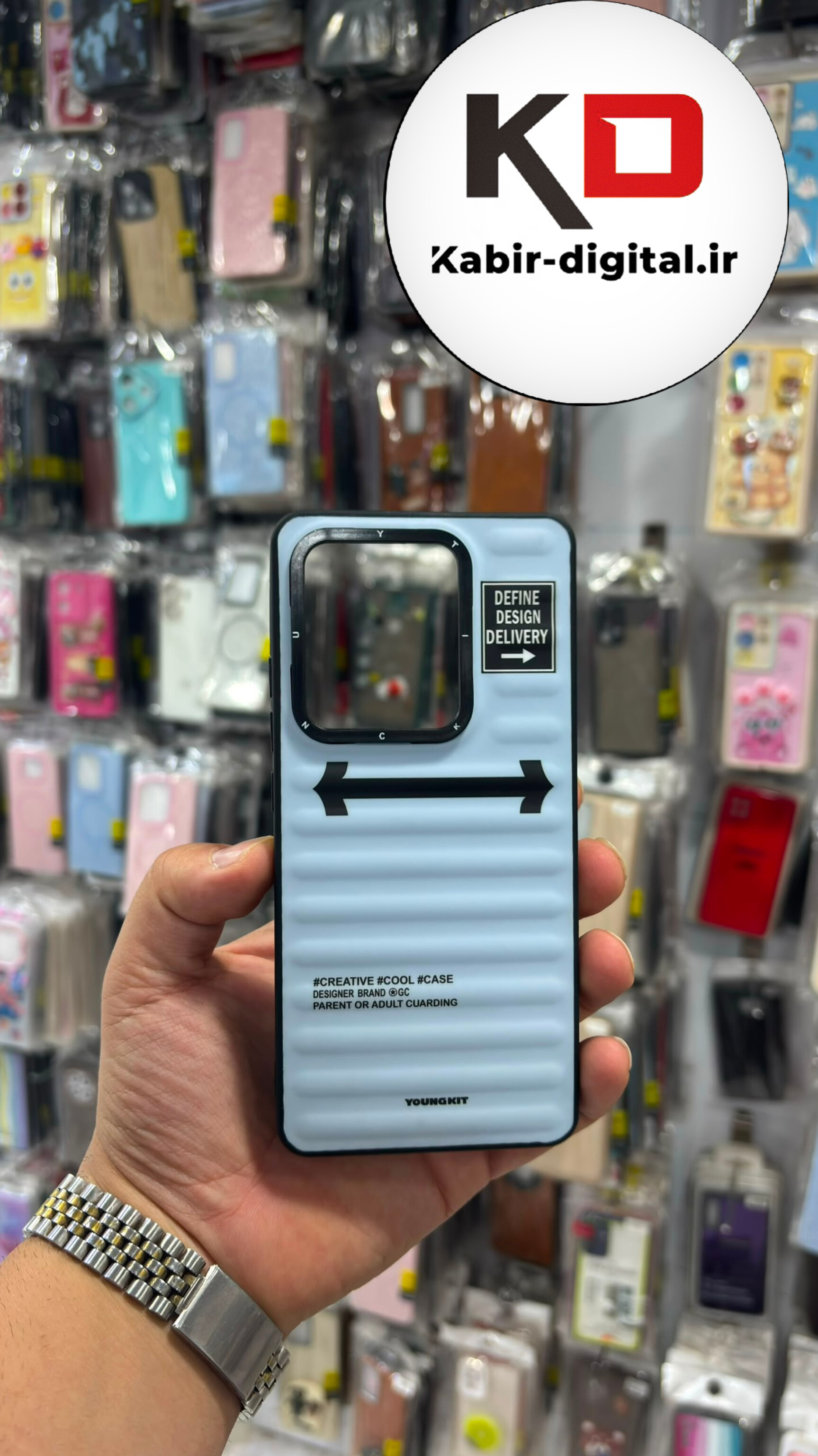 قاب گوشی Redmi Note 13 Pro 4G / POCO M6 Pro / Note 14s شیائومی طرح ضد ضربه مات یانگ کیت YoungKit آبی پاستیلی