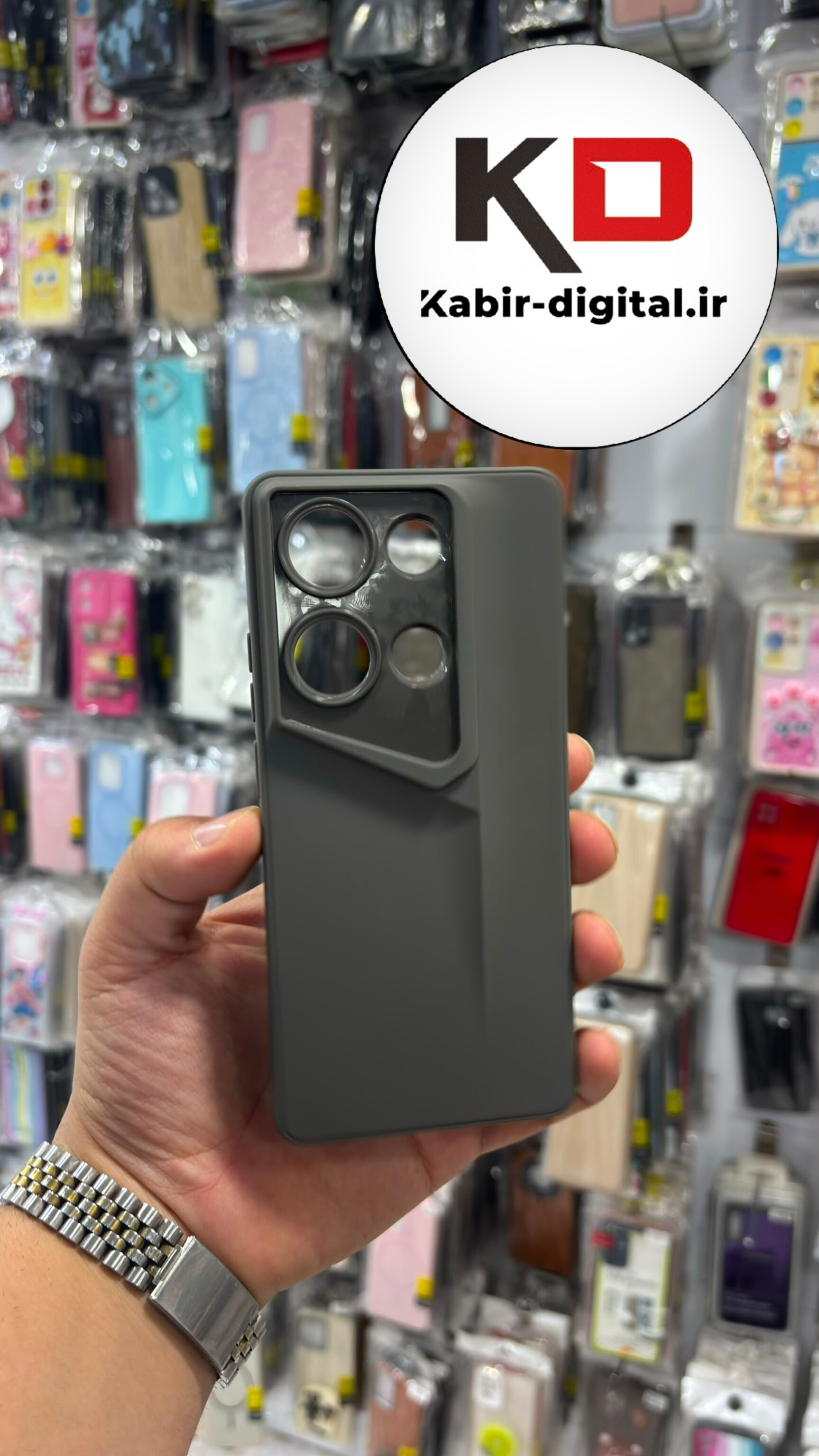 قاب گوشی Redmi Note 13 Pro 4G / POCO M6 Pro / Note 14s شیائومی طرح سری Porsche Design پورش دیزاین Hard LUXURY محافظ لنز دار طوسی