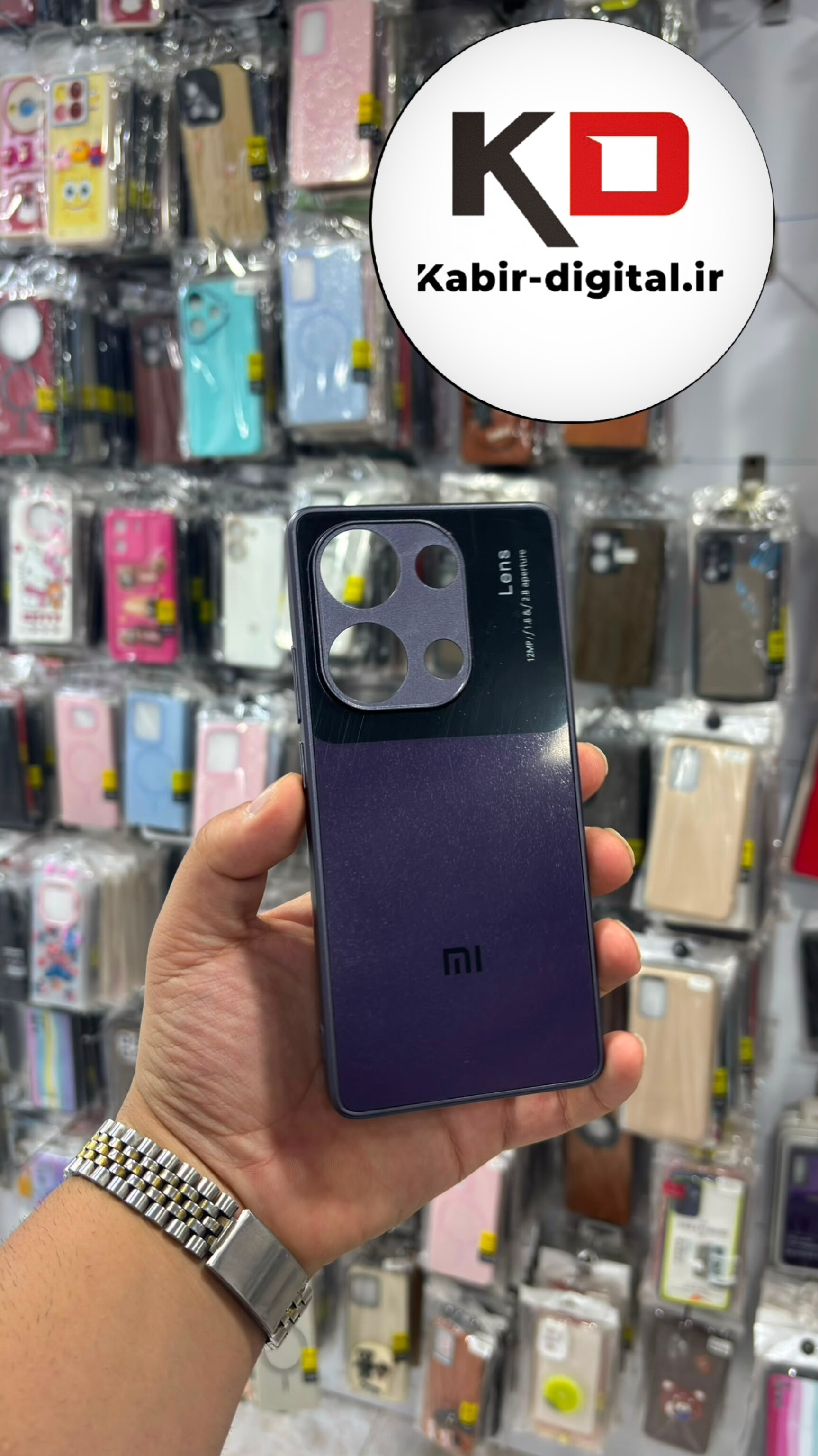 قاب گوشی Redmi Note 13 Pro 4G / POCO M6 Pro / Note 14s شیائومی طرح PVD مدل AUTO FOCUS محافظ لنز دار بنفش