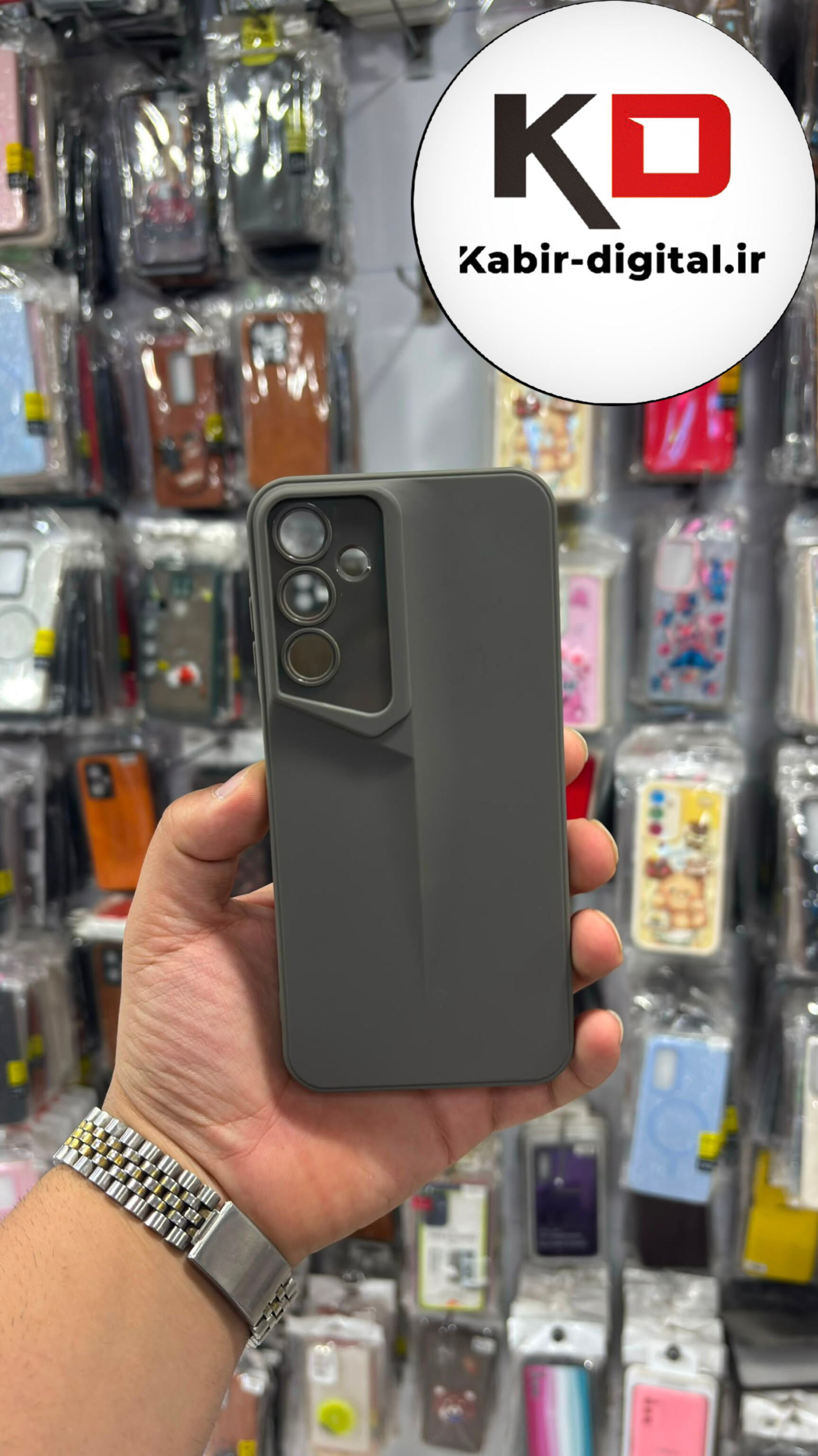 قاب گوشی Galaxy A25 سامسونگ  طرح  سری Porsche Design پورش دیزاین Hard LUXURY محافظ لنز دار طوسی