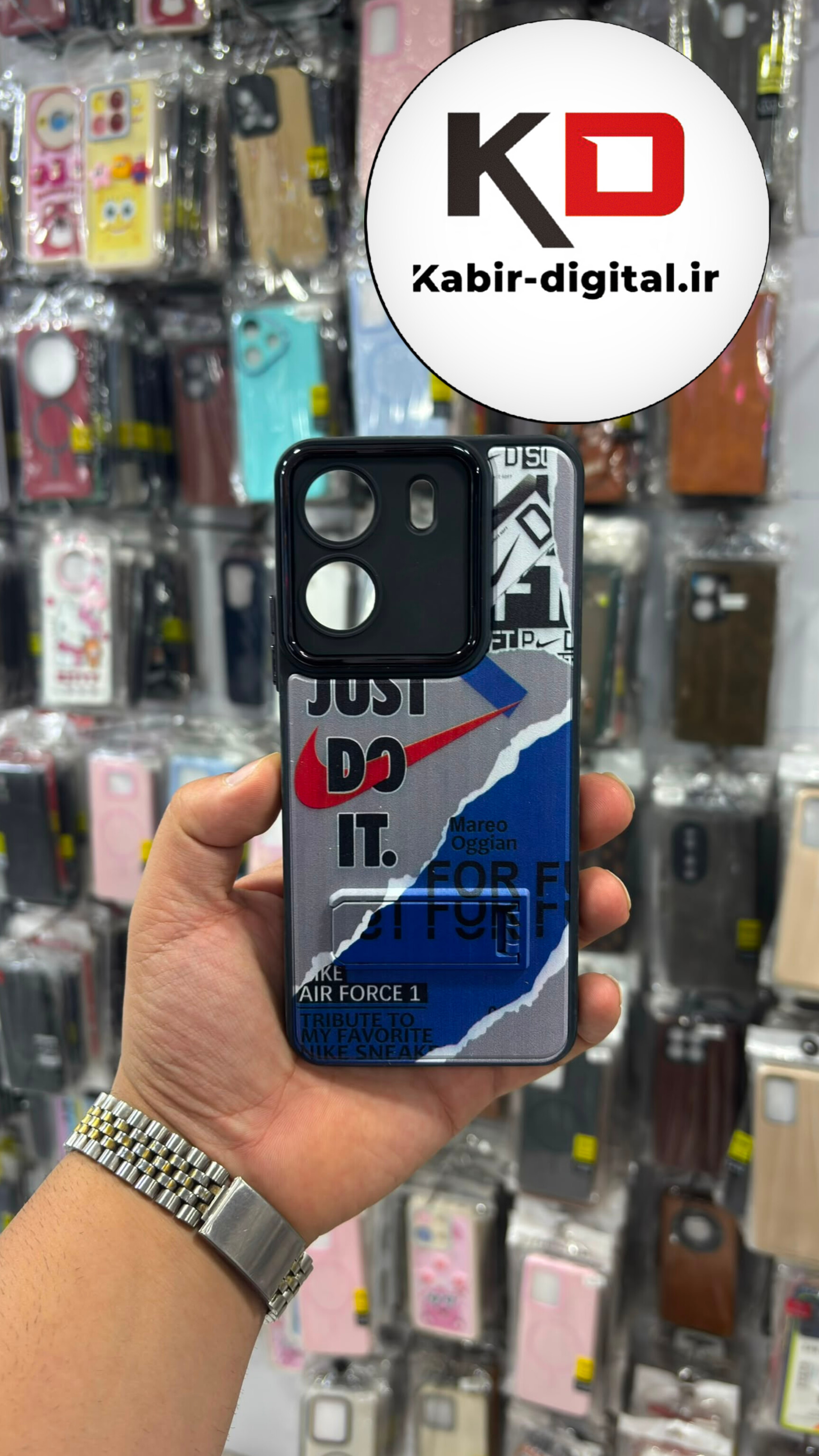 قاب گوشی Redmi 13C / POCO C65 شیائومی سیلیکونی Solid Case لنز کرومی استندشو محافظ لنزدار