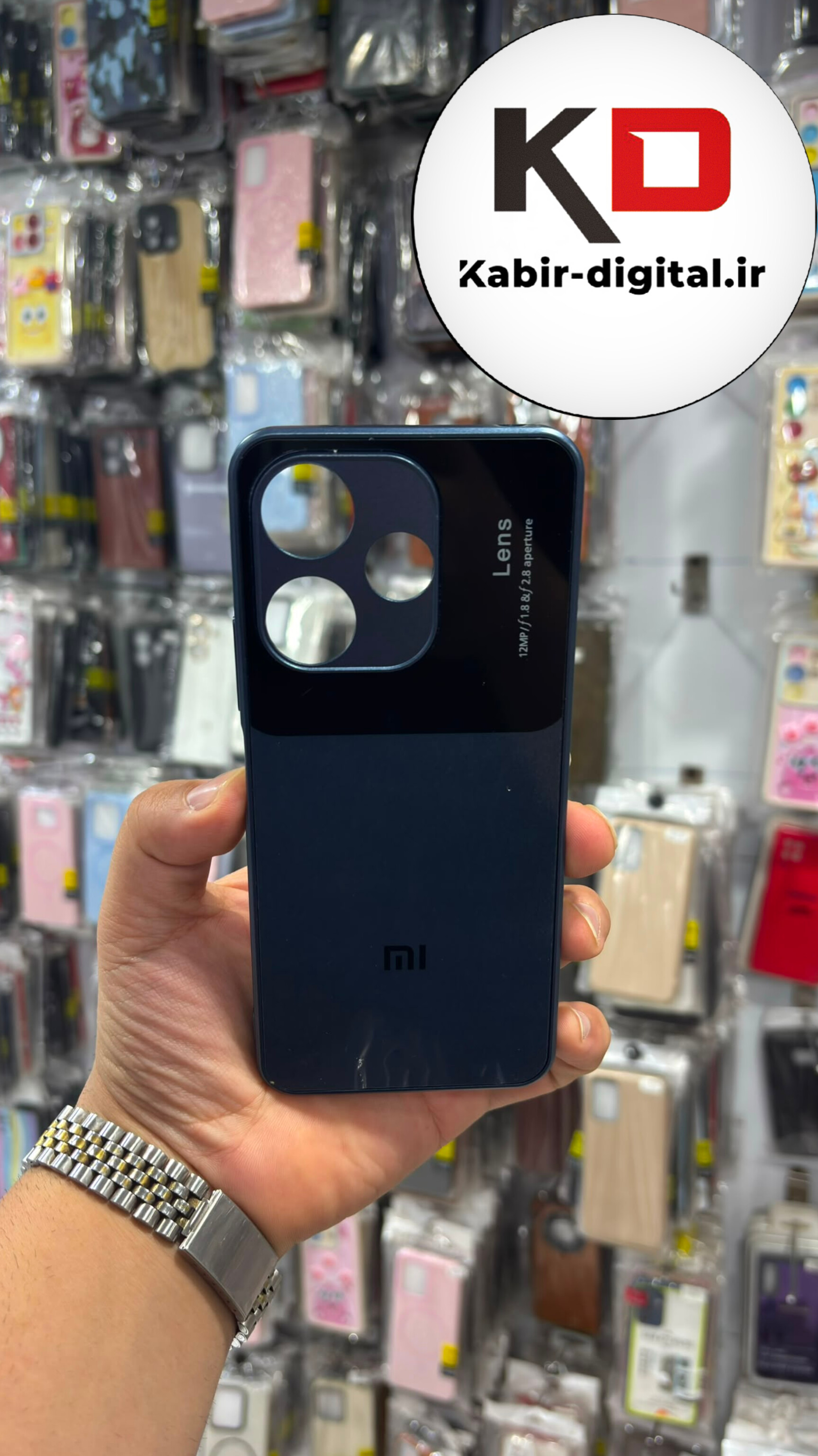 قاب گوشی Redmi 13 / POCO M6 شیائومی طرح PVD مدل AUTO FOCUS محافظ لنز دار سرمه ایی