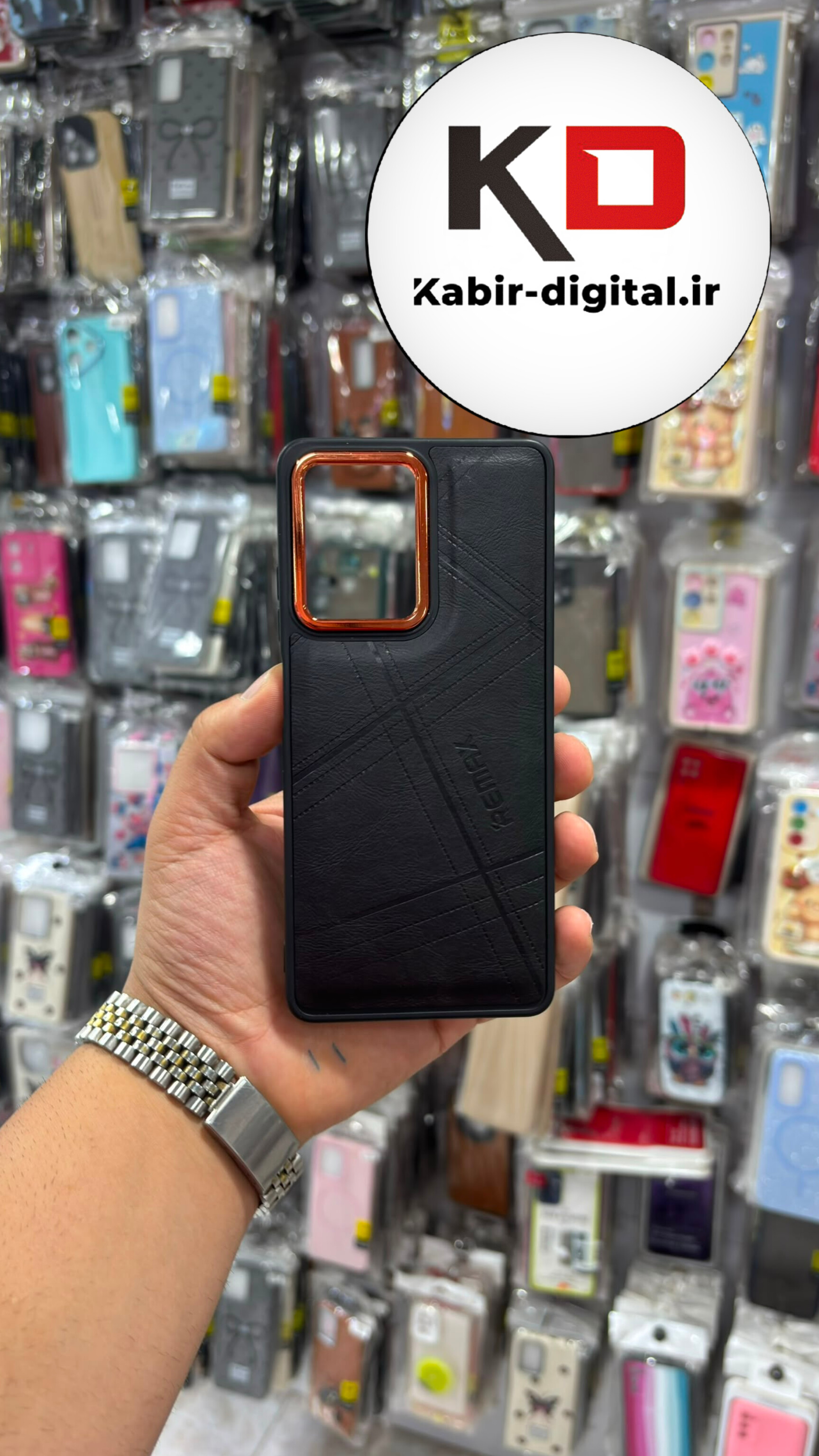قاب گوشی Redmi Note 12 Pro 5g  / POCO X5 Pro شیائومی طرح چرمی کلاسیک RYOURK متال کیس مشکی