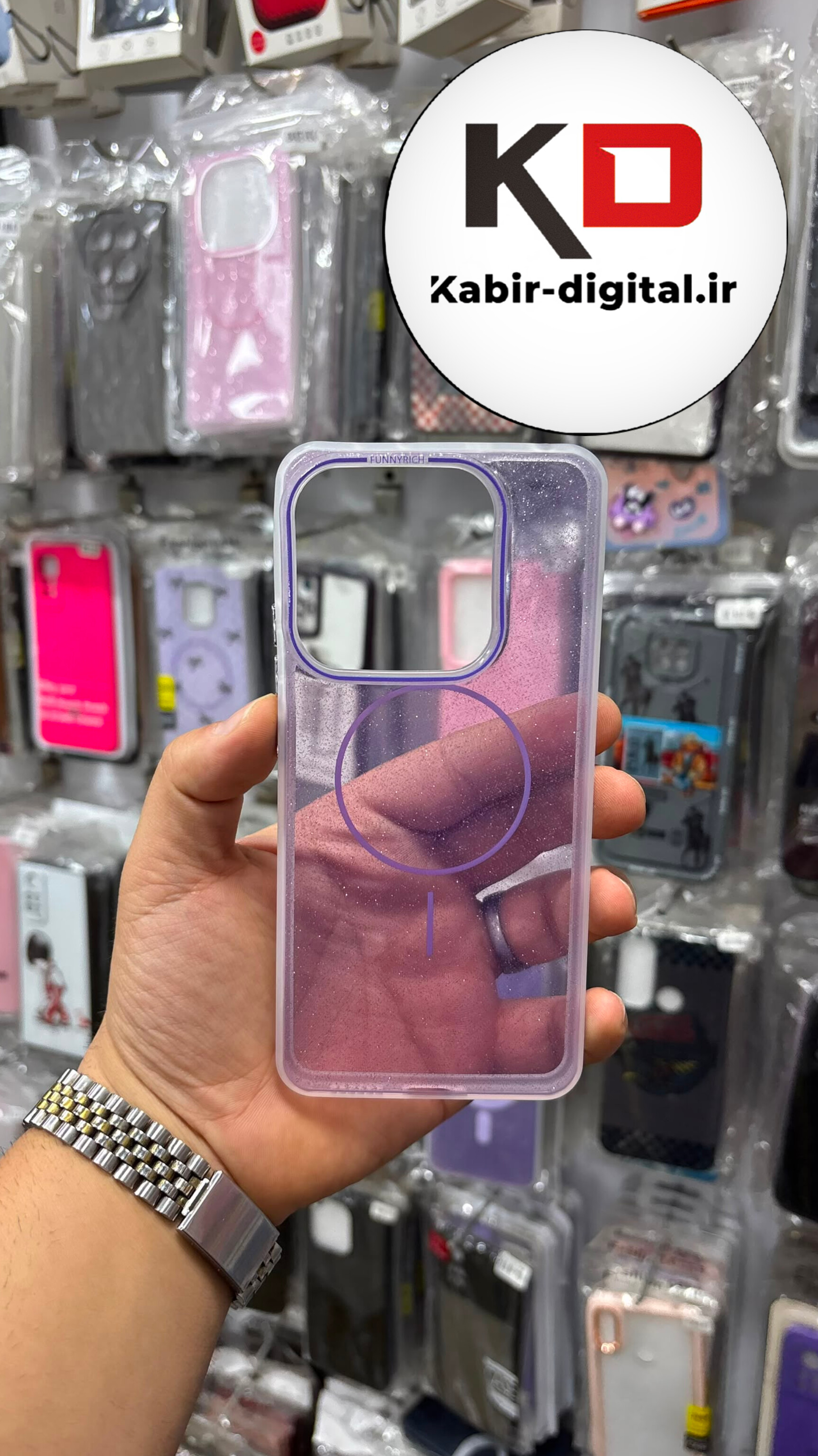 قاب گوشی Redmi Note 14 4G شیائومی Pastel Case پاستلی  طرح مگ سیف Magsafe مات لنز رنگی اکلیلی صورتی