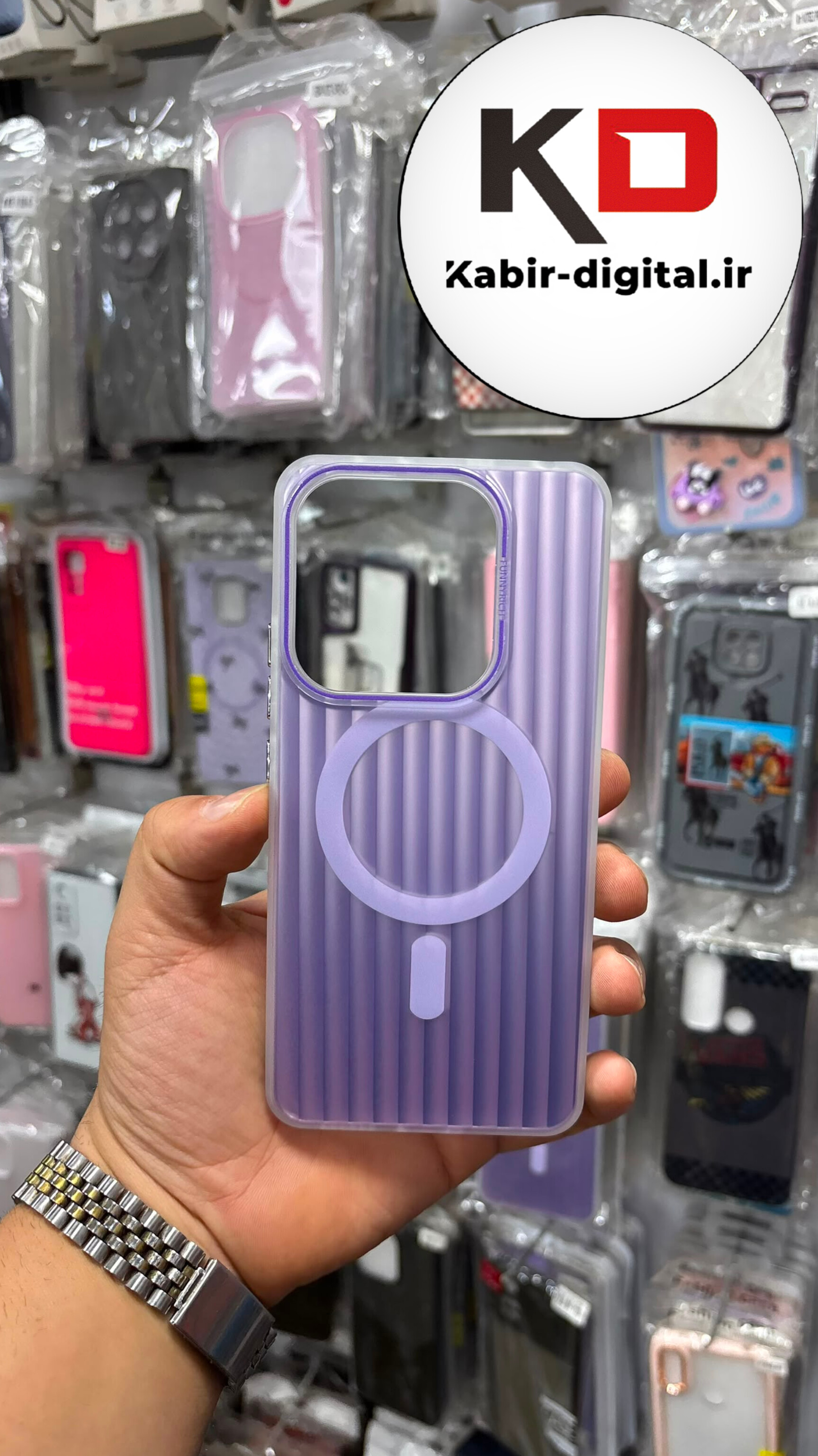 قاب گوشی Redmi Note 14 4G شیائومی  اورجینال SO COOL سوکول لنز کرومی براق طرح مگ سیف کرکره ایی بنفش