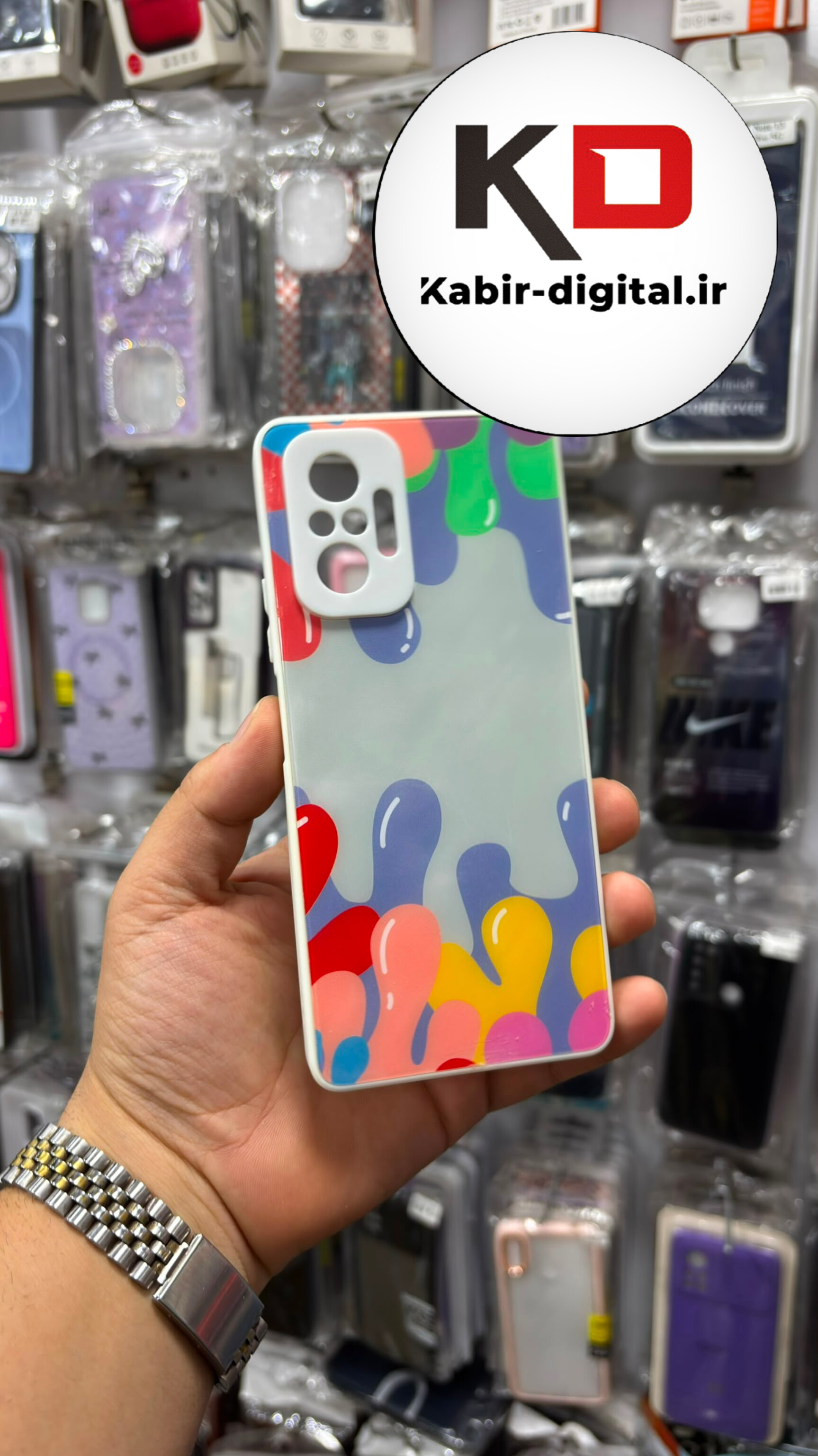 قاب گوشی Redmi Note 10 Pro شیائومی پشت گلس شیشه ای محافظ لنز دار آبرنگی لیزری محافظ لنزدار
