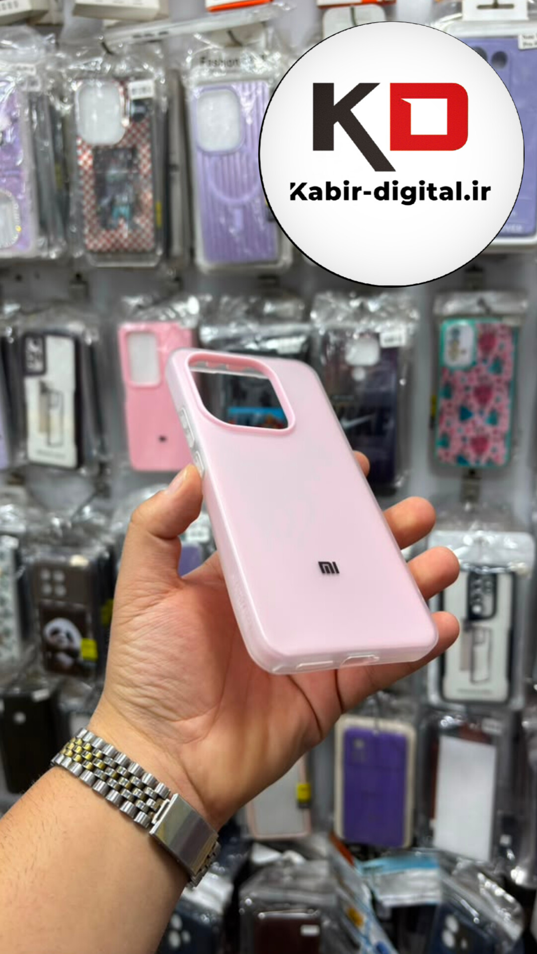 قاب گوشی Redmi Note 14 4g شیائومی Pastel Case پاستلی لوگو دار ضد ضربه لنز برجسته صورتی