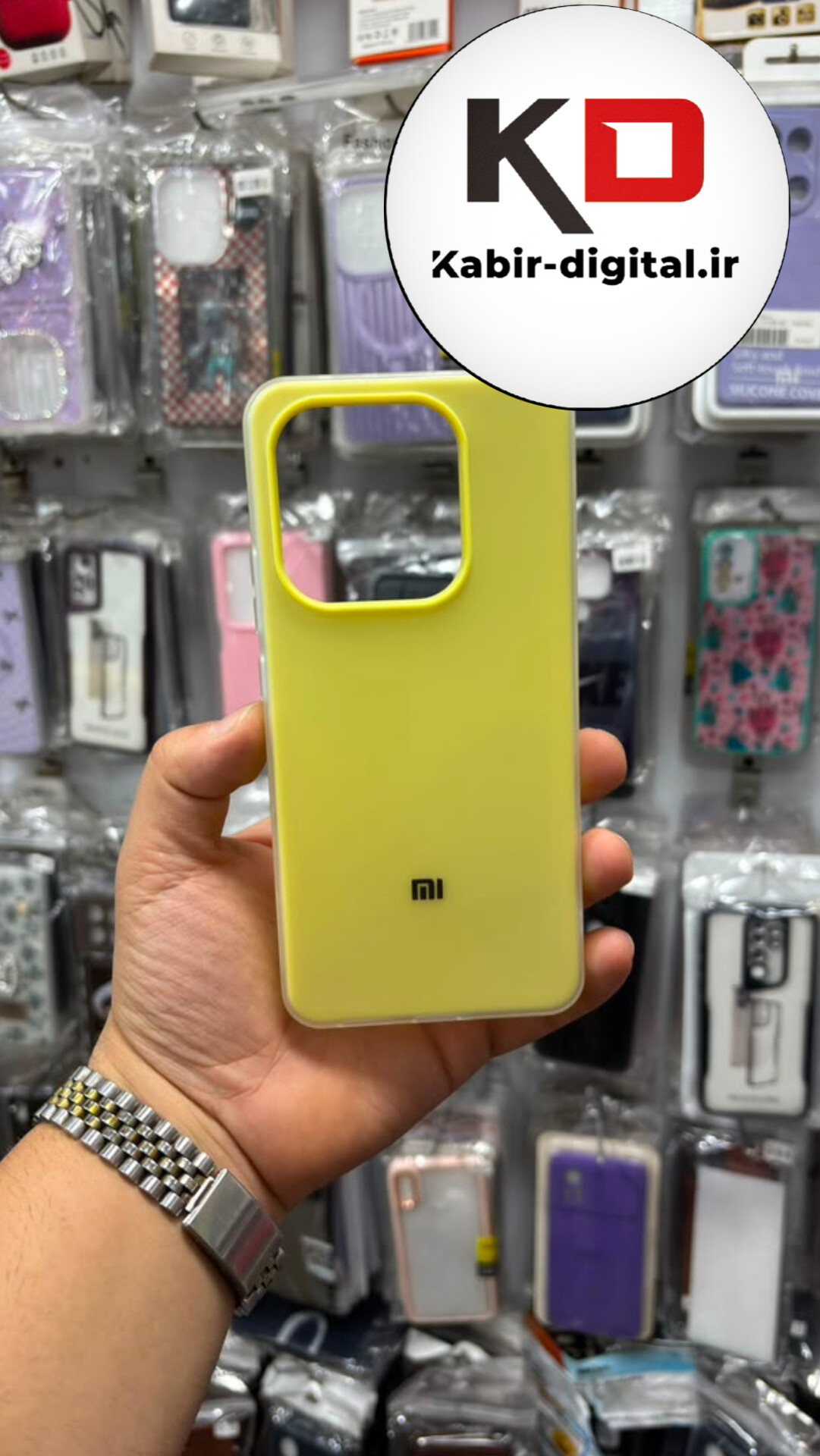 قاب گوشی Redmi Note 14 4g شیائومی Pastel Case پاستلی لوگو دار ضد ضربه لنز برجسته زرد کره ایی