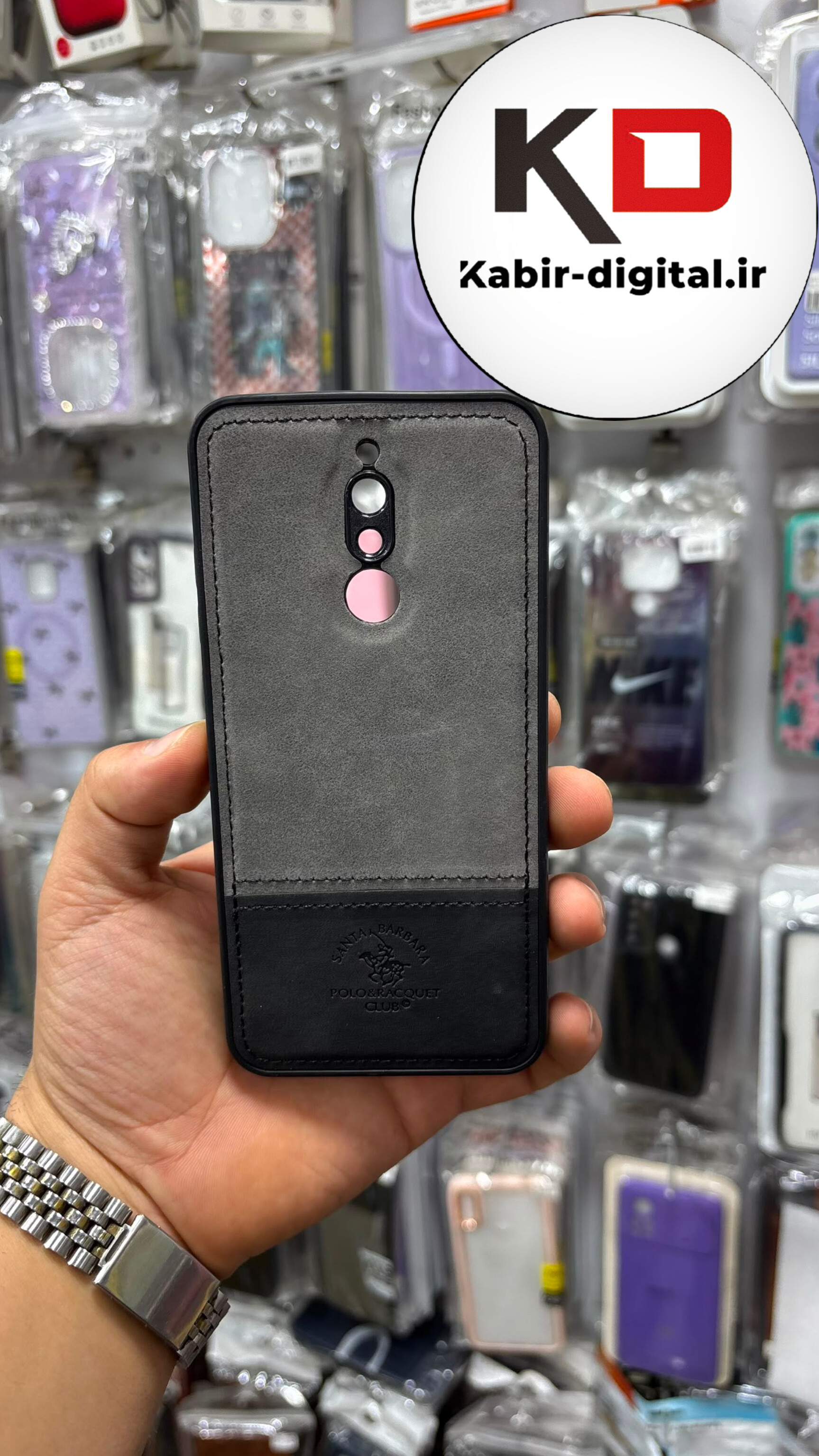 قاب گوشی Redmi 8 / Redmi 8A شیائومی  طرح دو تیکه مخمل چرمی کلاسیک HARD چرمی پولو PULO چرمی مشکی
