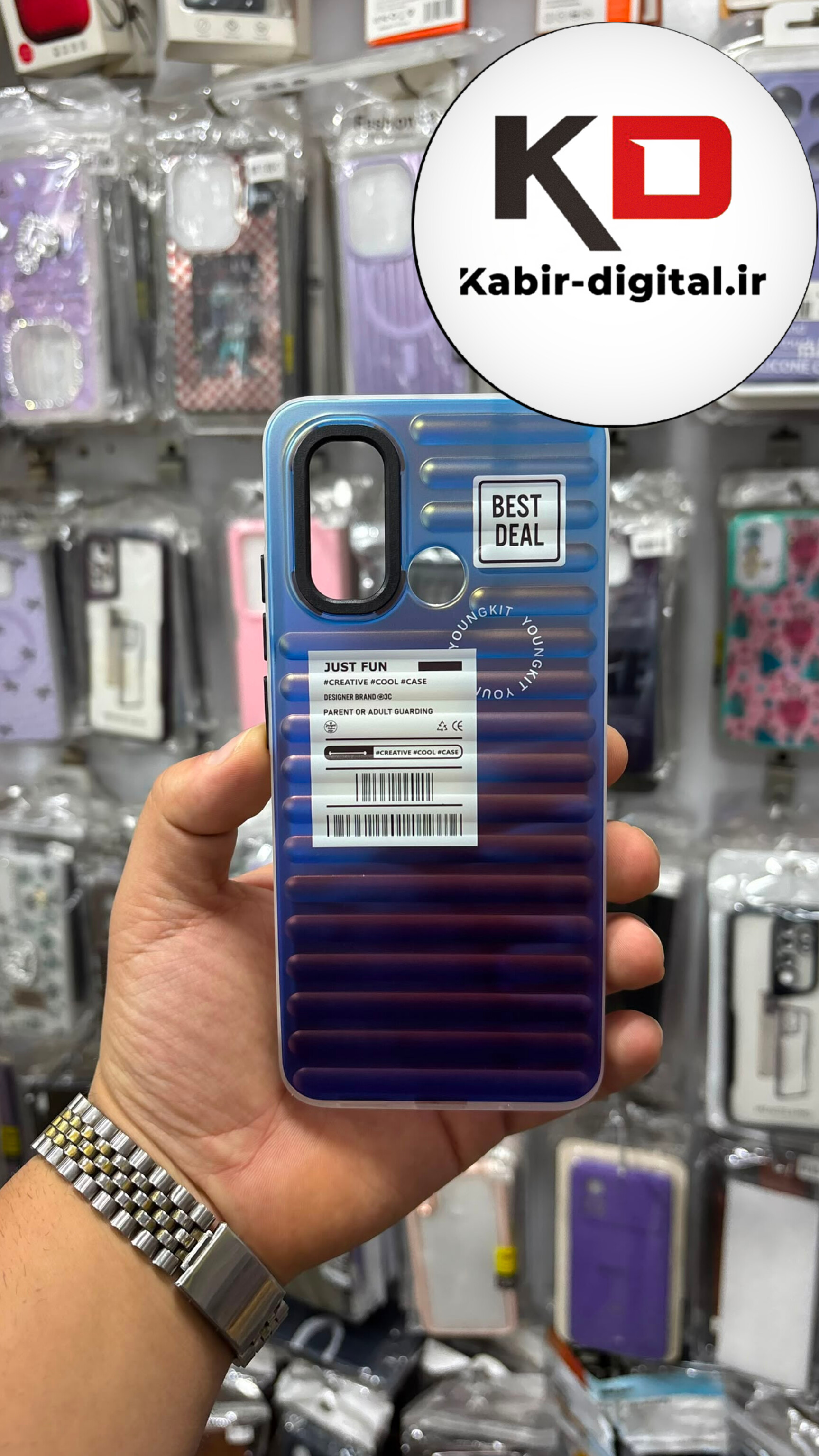 قاب گوشی Redmi 12 / POCO C55/ Redmi 10c / POCO C40 شیائومی طرح ضد ضربه هولوگرامی یانگ کیت YOUNGKIT