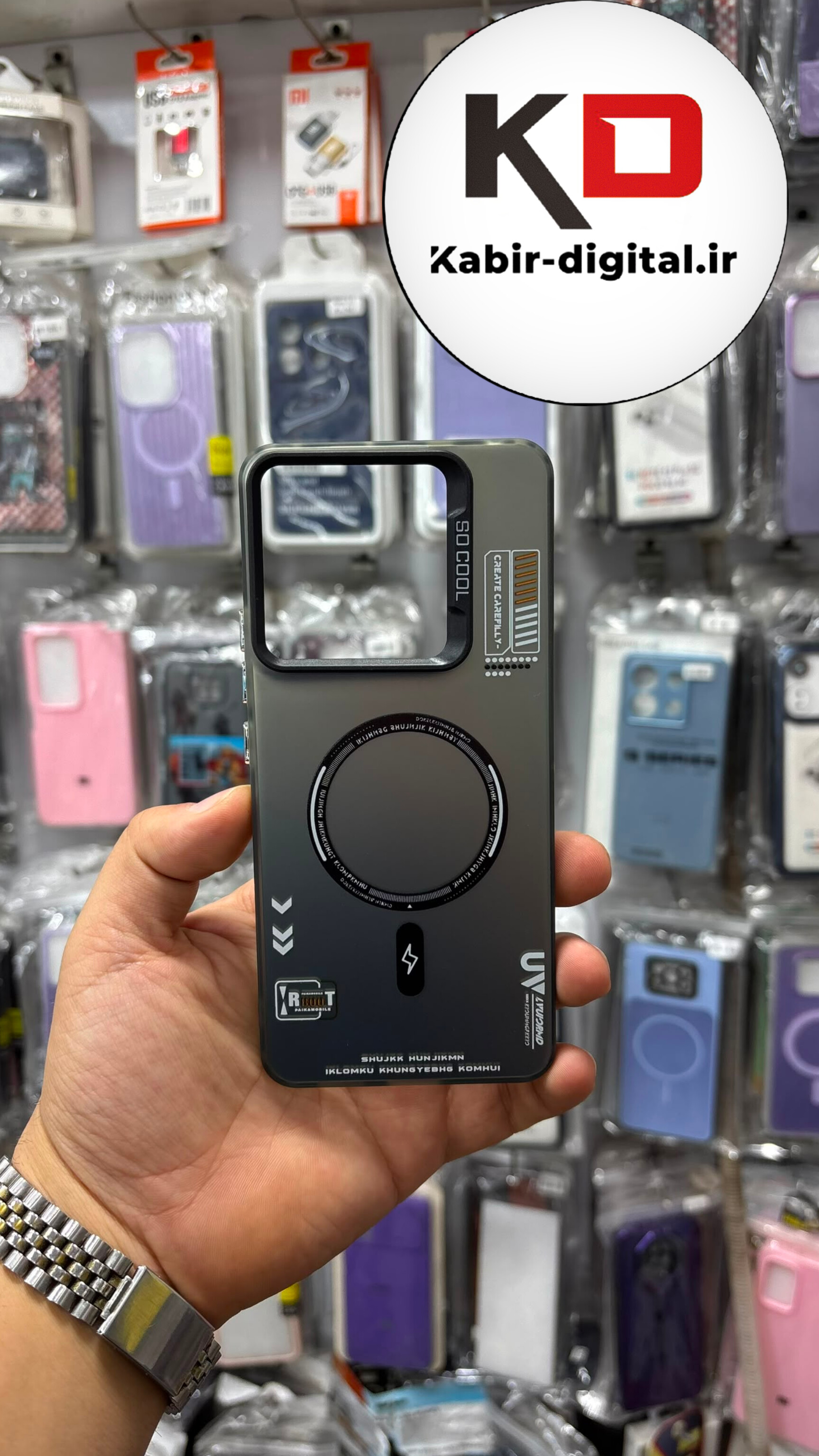 قاب گوشی Redmi Note 13 Pro 4G / Poco M6 Pro 4G / Redmi Note 14S شیائومی So Cool اورجینال طرح مگ سیف Magsafe لنز متال RT کرومی