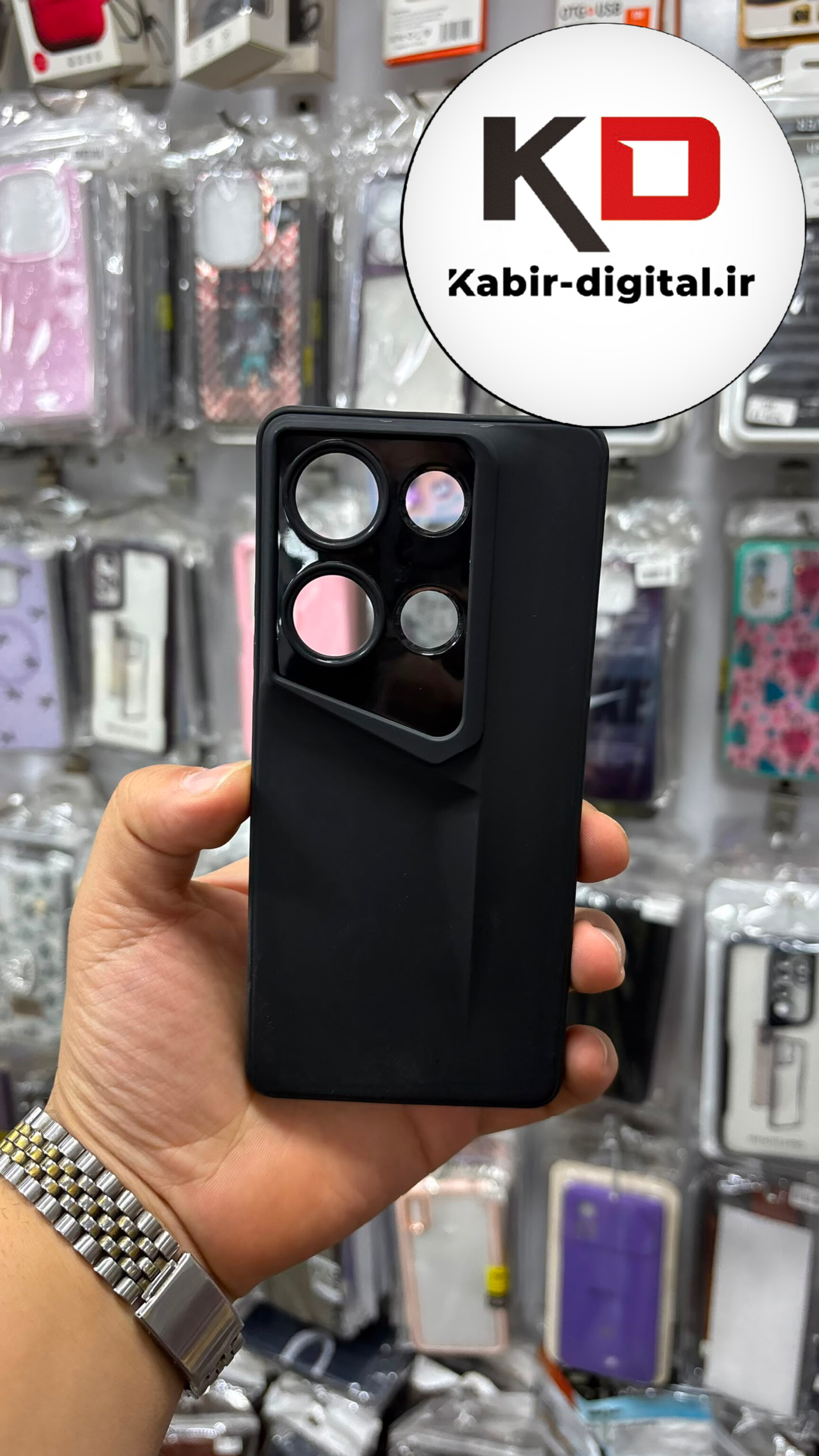 قاب گوشی Redmi Note 13 Pro 4g  / POCO M6 Pro/ Note 14s شیائومی طرح سری Porsche Design پورش دیزاین Hard LUXURY محافظ لنز دار مشکی