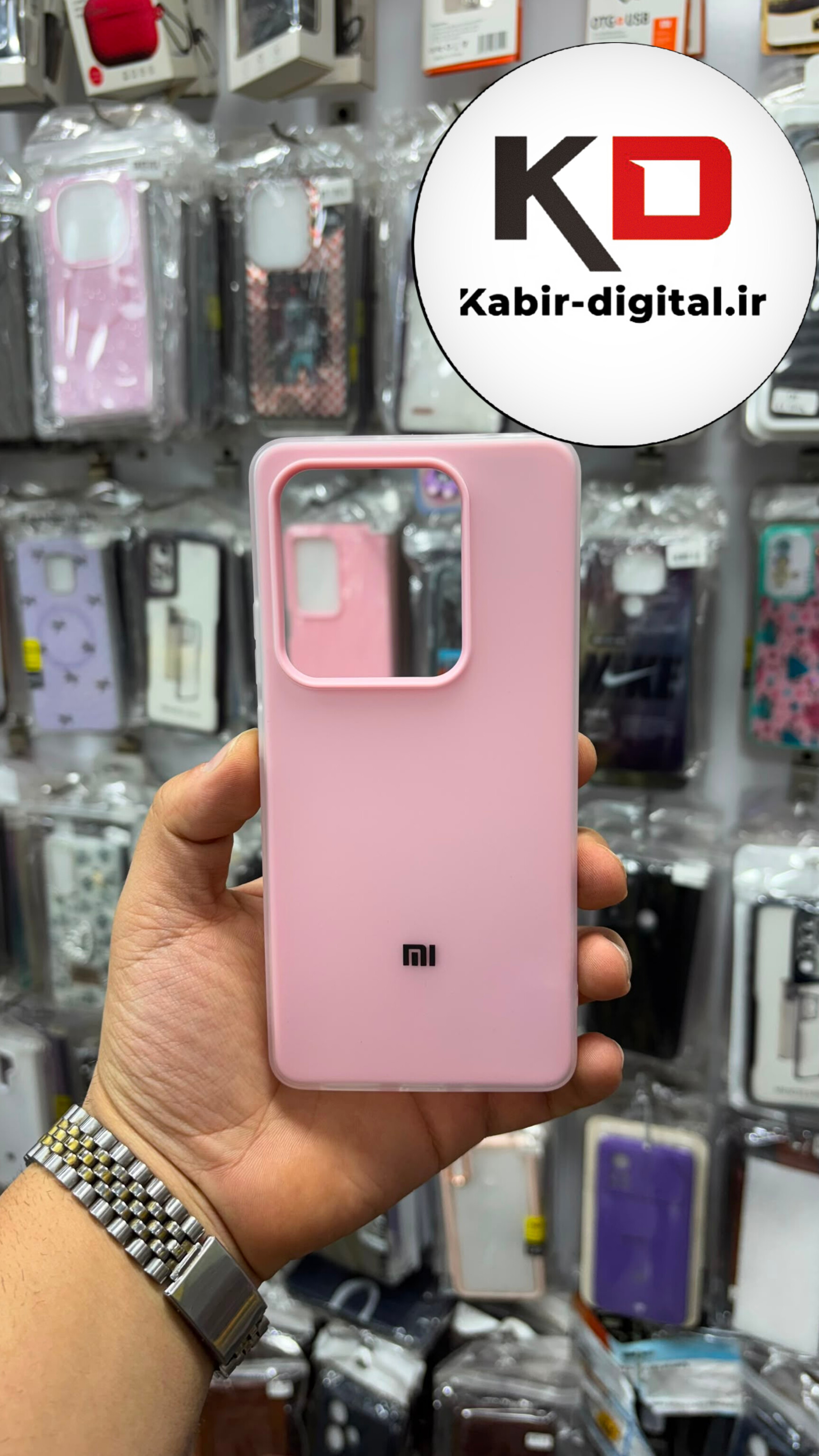 قاب گوشی Redmi Note 13 Pro 4g  / POCO M6 Pro/ Note 14s شیائومی Pastel Case پاستلی لوگو دار ضد ضربه لنز برجسته صورتی