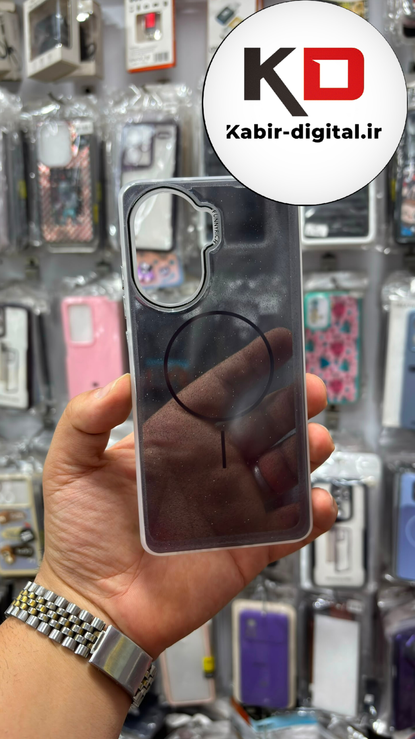 قاب گوشی Redmi Turbo 4 5g  / POCO X7 Pro شیائومی Pastel Case پاستلی  طرح مگ سیف Magsafe مات لنز رنگی اکلیلی مشکی