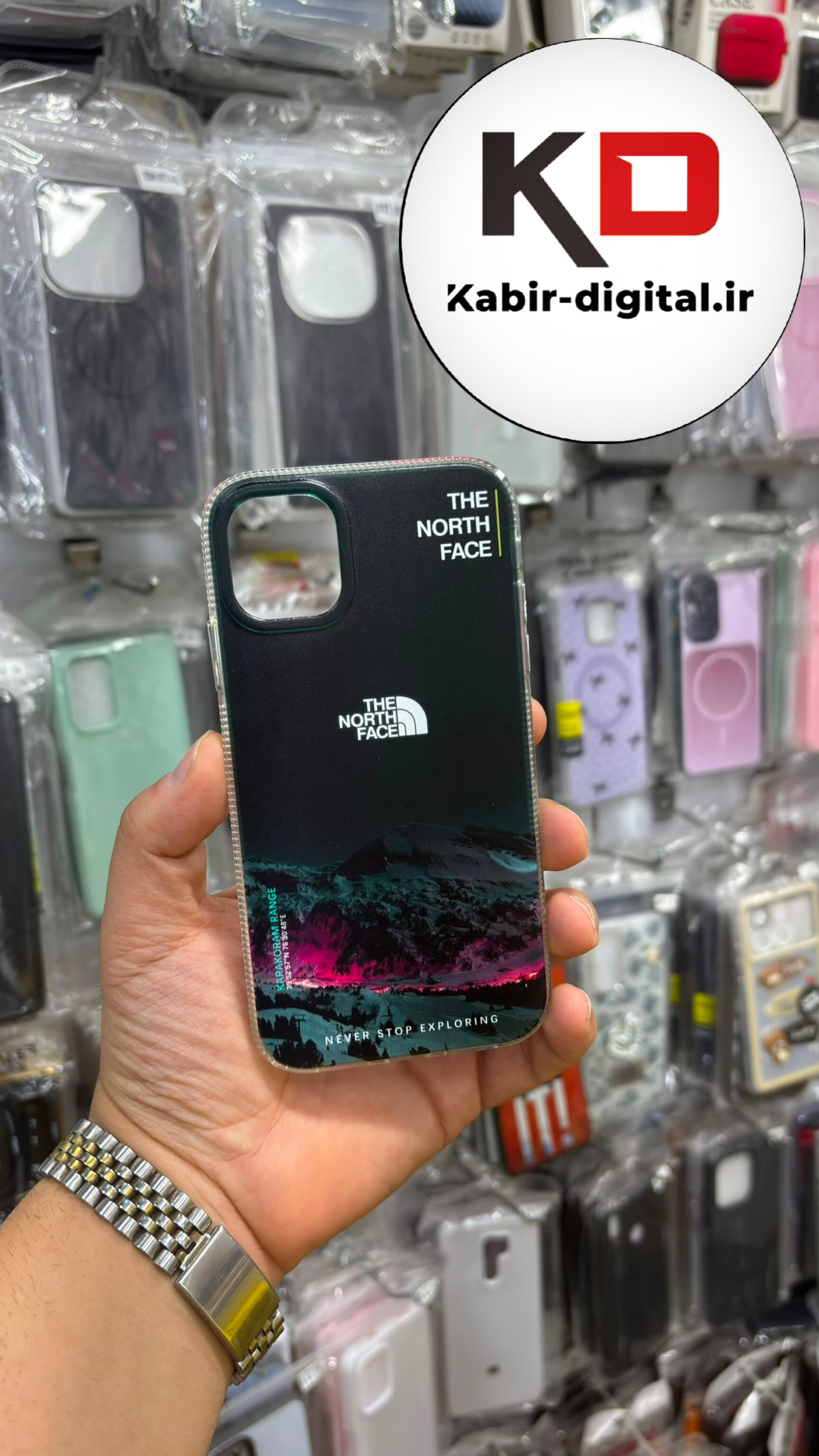 قاب گوشی iPhone 11 آیفون یانگ کیت YOUNGKIT دور مات ایربگ دار طرح اسپرت The North Face