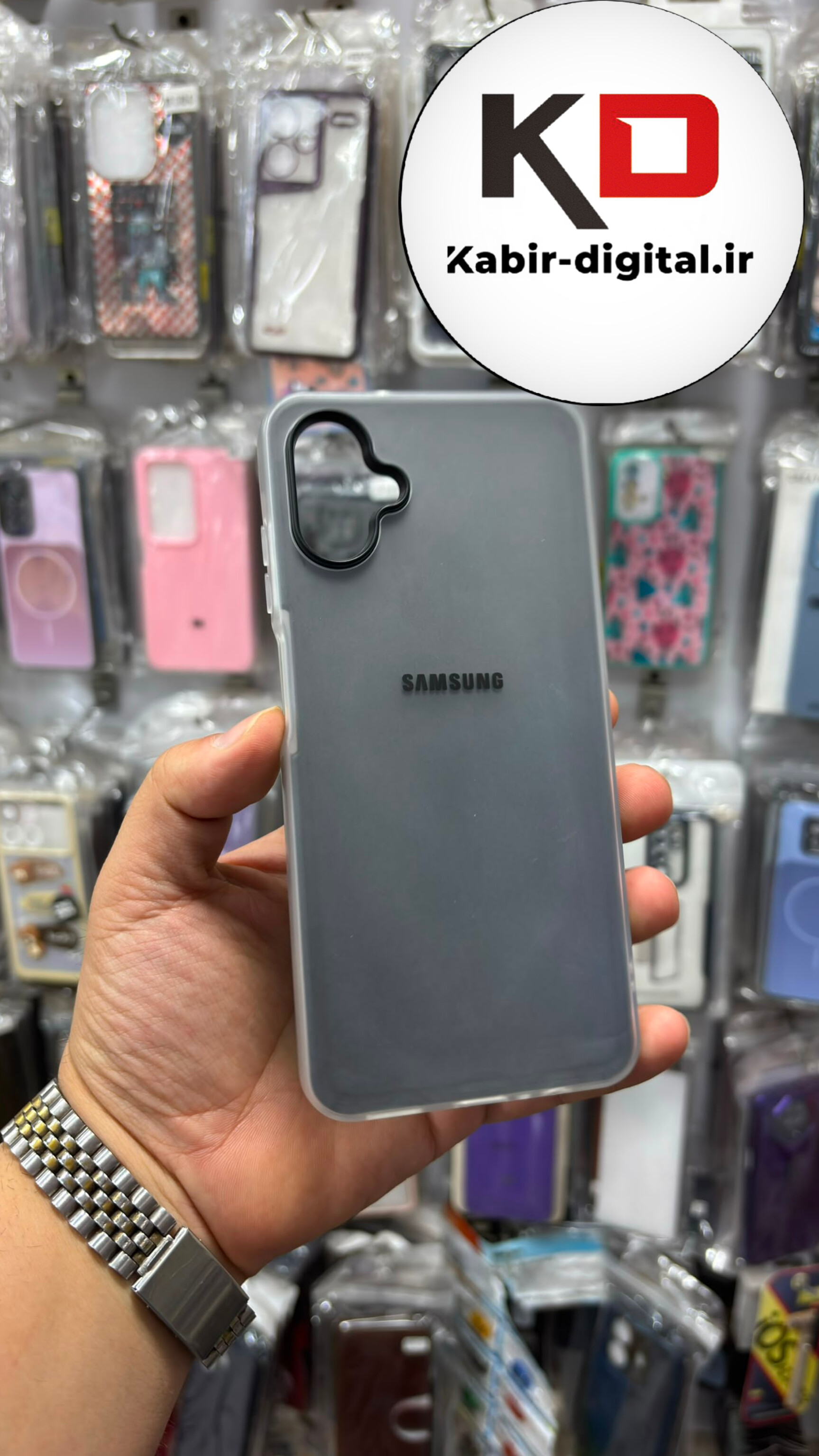 قاب گوشی Galaxy A06 سامسونگ Pastel Case پاستلی لوگو دار ضد ضربه لنز برجسته مشکی