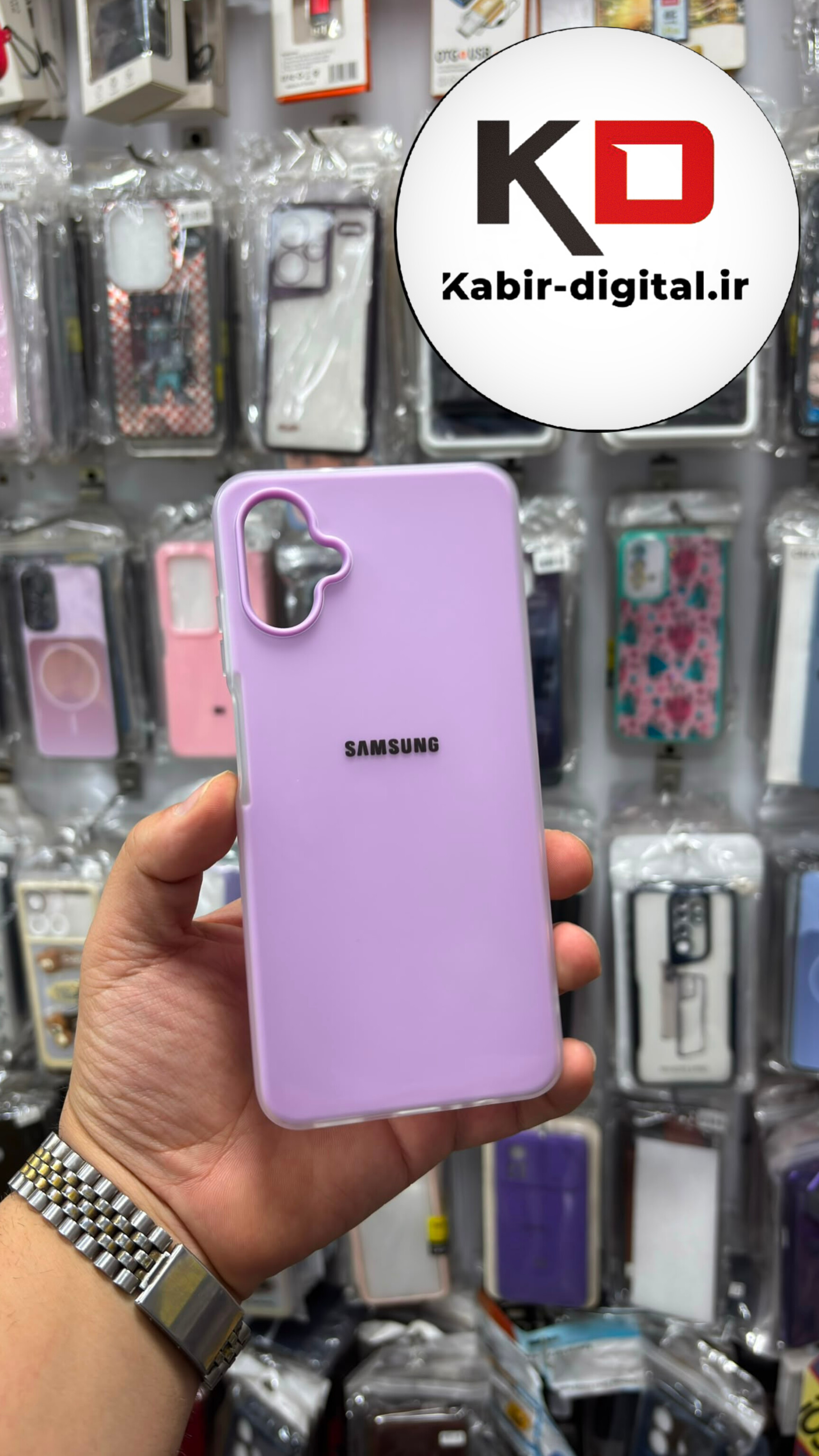 قاب گوشی Galaxy A06 سامسونگ Pastel Case پاستلی لوگو دار ضد ضربه لنز برجسته یاسی