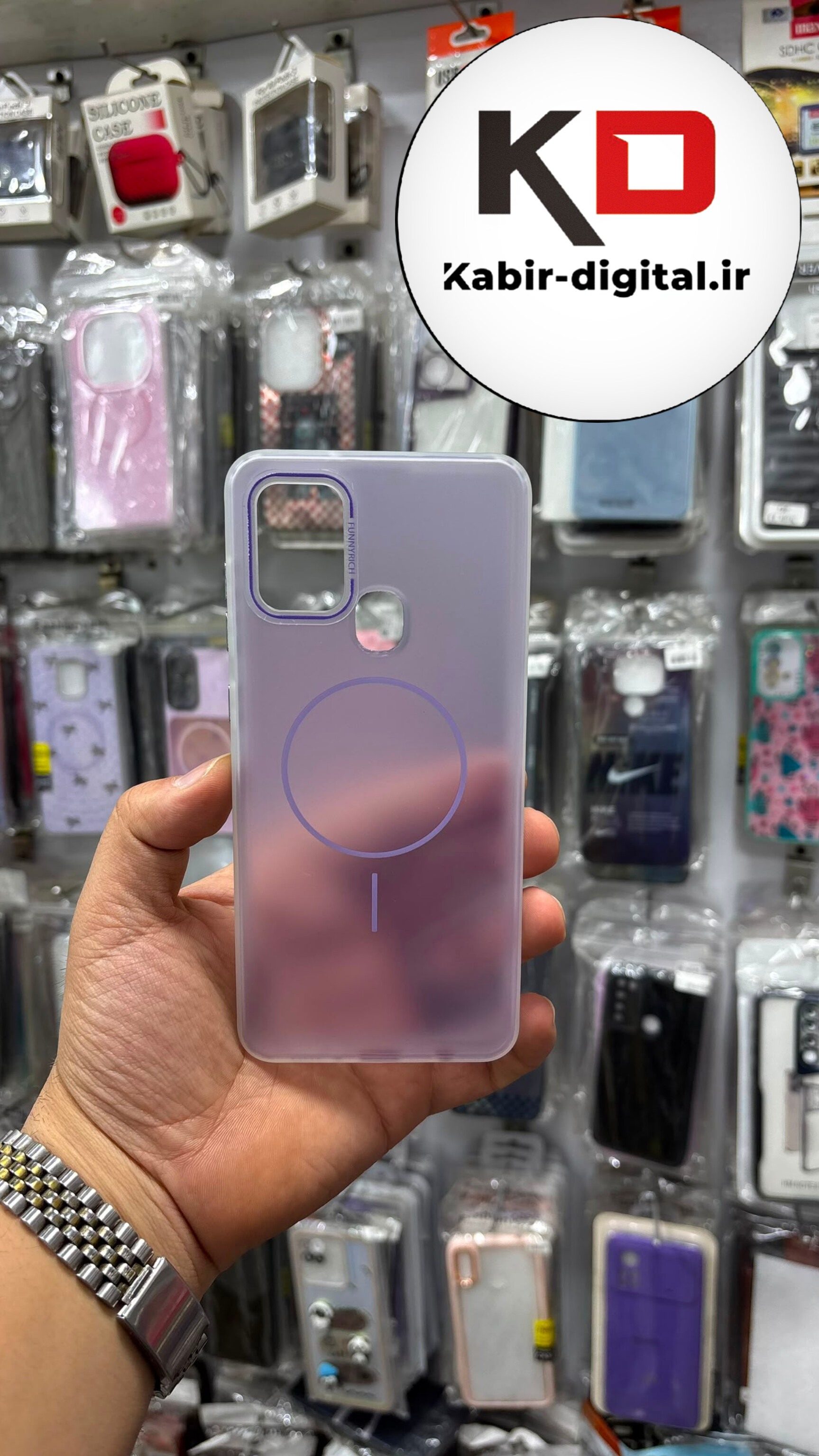 قاب گوشی Galaxy A21s سامسونگ پشت مات Pastel Case پاستلی  طرح مگ سیف Magsafe مات لنز رنگی