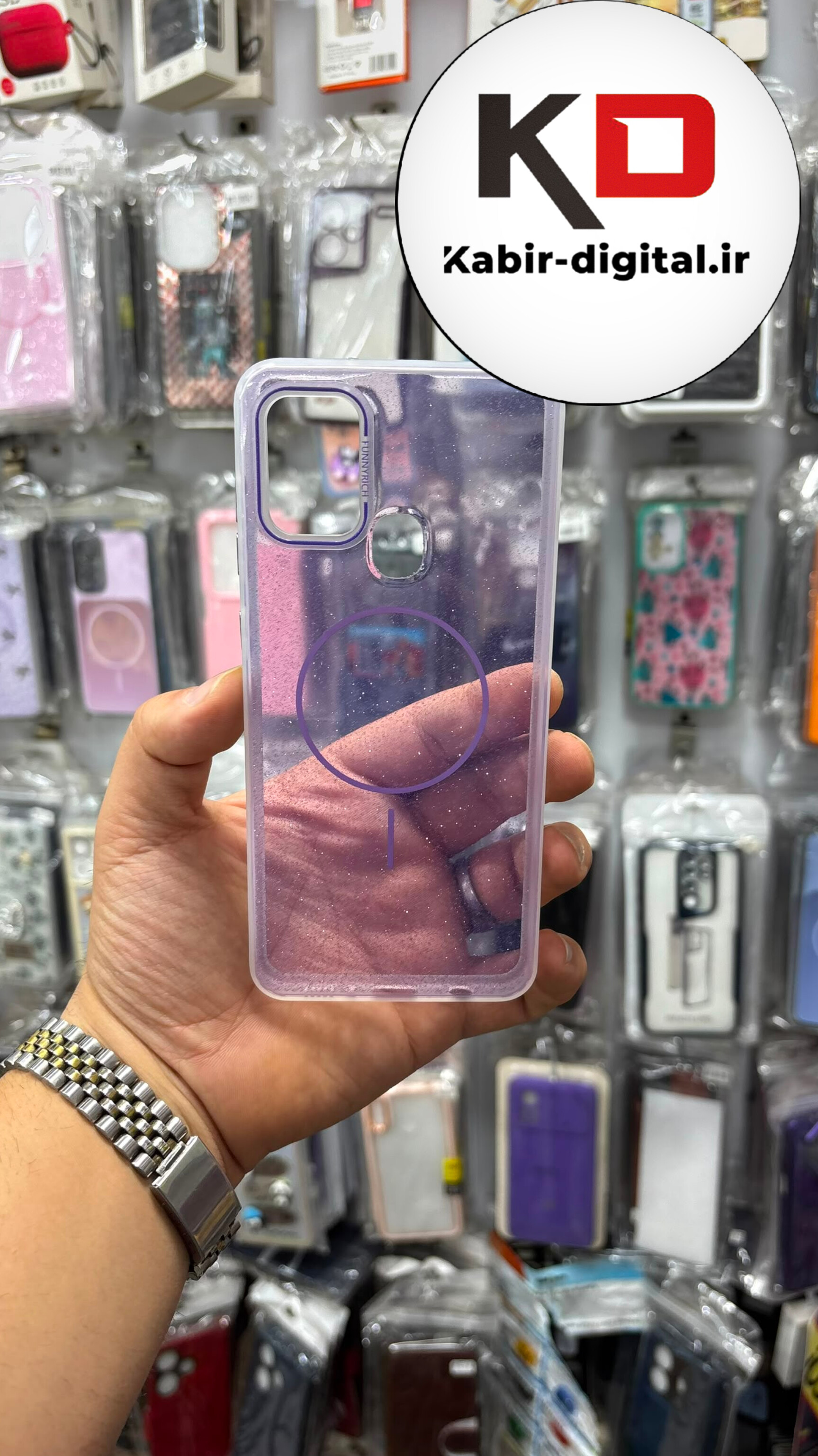 قاب گوشی Galaxy A21s سامسونگ Pastel Case پاستلی  طرح مگ سیف Magsafe مات لنز رنگی اکلیلی صورتی