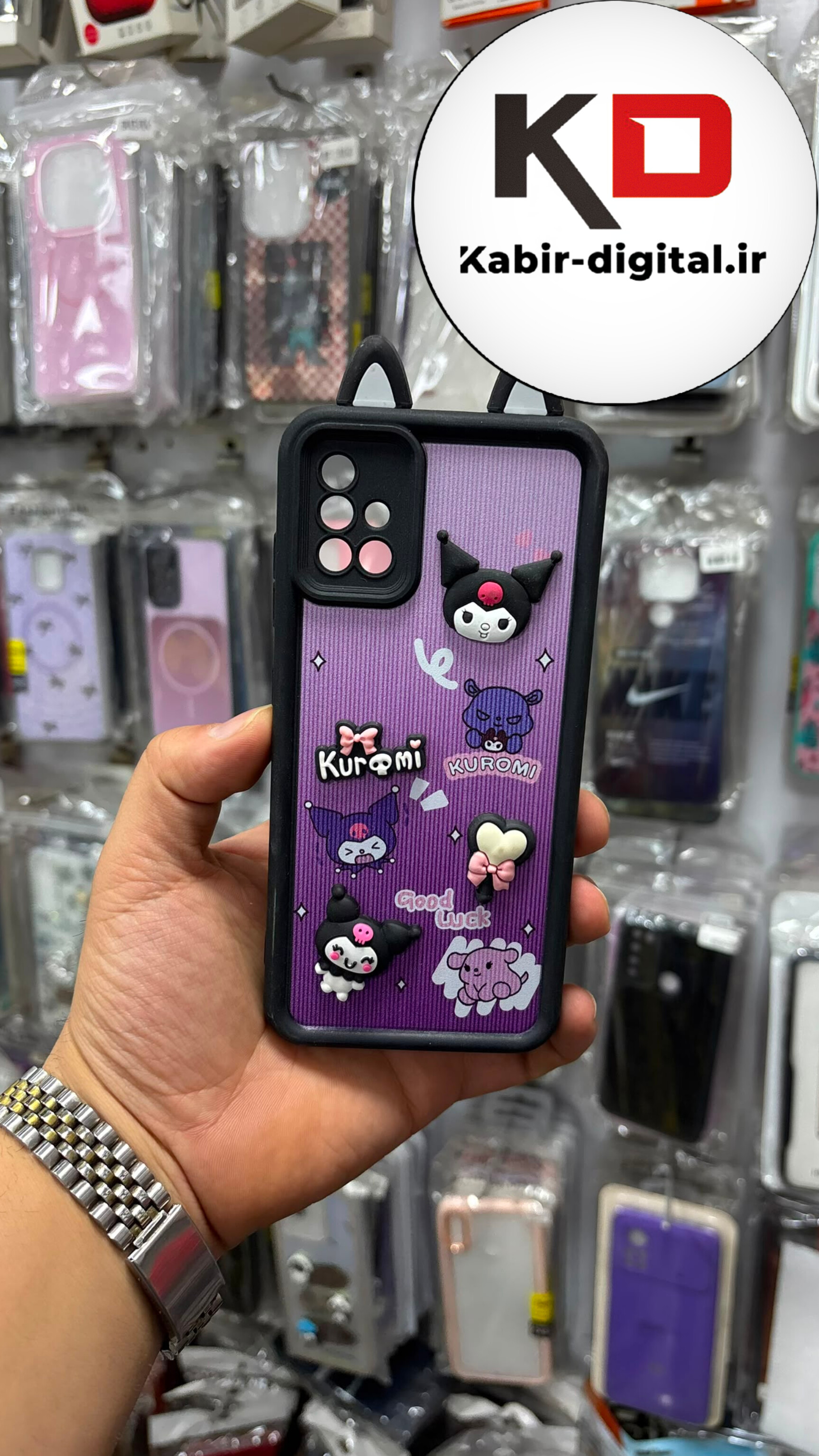 قاب گوشی Galaxy A51 سامسونگ سیلیکونی ژله ایی منحنی عروسکی سه بعدی برجسته محافظ لنزدار کرومی