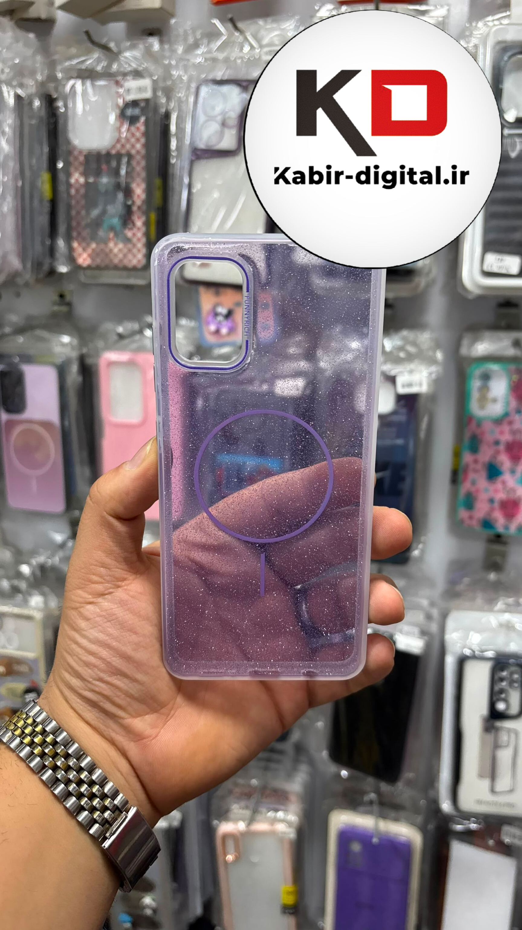قاب گوشی Galaxy A51 / A31سامسونگ Pastel Case پاستلی  طرح مگ سیف Magsafe مات لنز رنگی اکلیلی بنفش