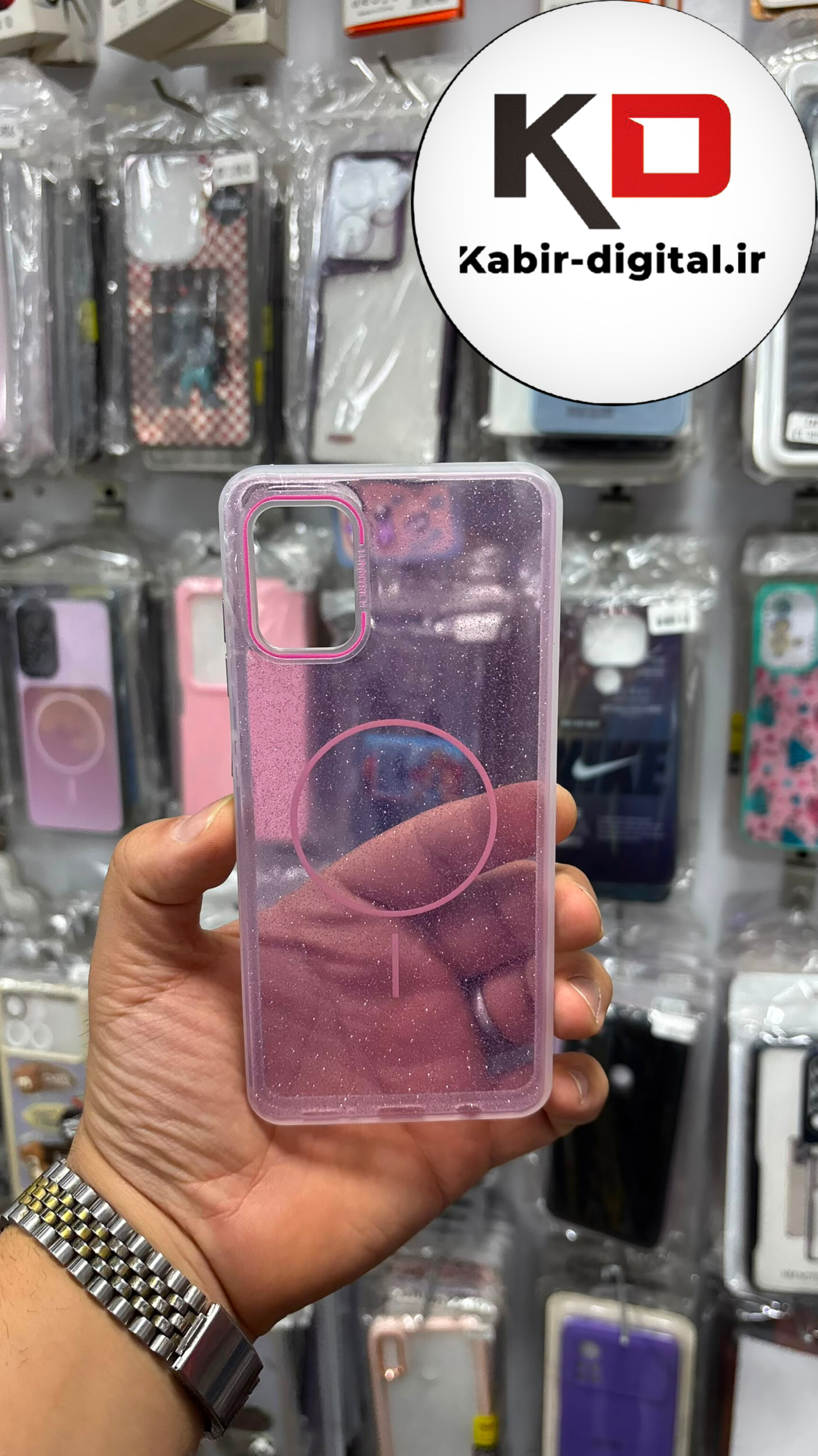 قاب گوشی Galaxy A51 / A31سامسونگ Pastel Case پاستلی  طرح مگ سیف Magsafe مات لنز رنگی اکلیلی صورتی