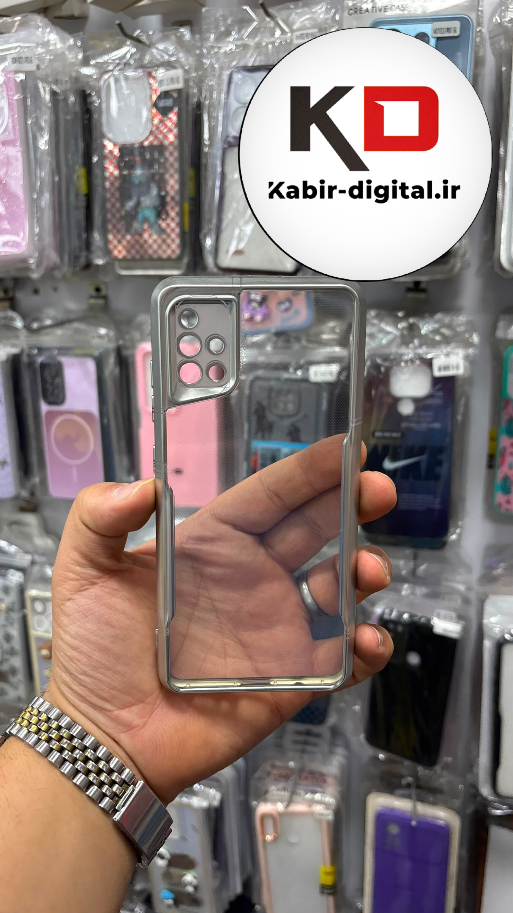 قاب گوشی Galaxy A51سامسونگ ژله ای New Zone شفاف لاکچری نقره ایی