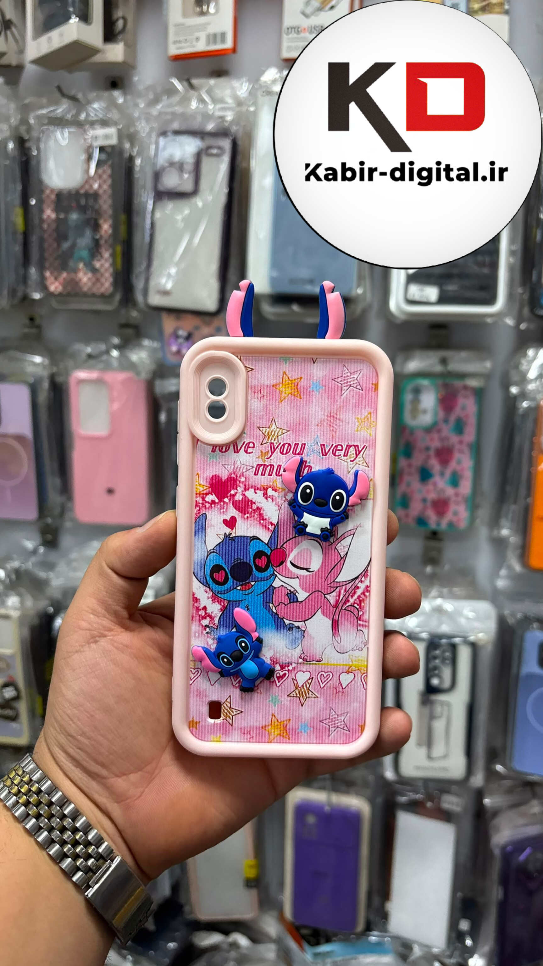 قاب گوشی Galaxy A10 / M10سامسونگ سیلیکونی Solid Case ضد ضربه عروسکی برجسته طرح استیج محافظ لنز دار