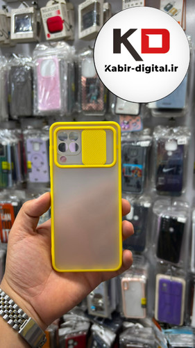 قاب گوشی Galaxy A22 4 G / M32 سامسونگ پشت مات دور رنگی سیلیکونی محافظ لنزدار کشویی