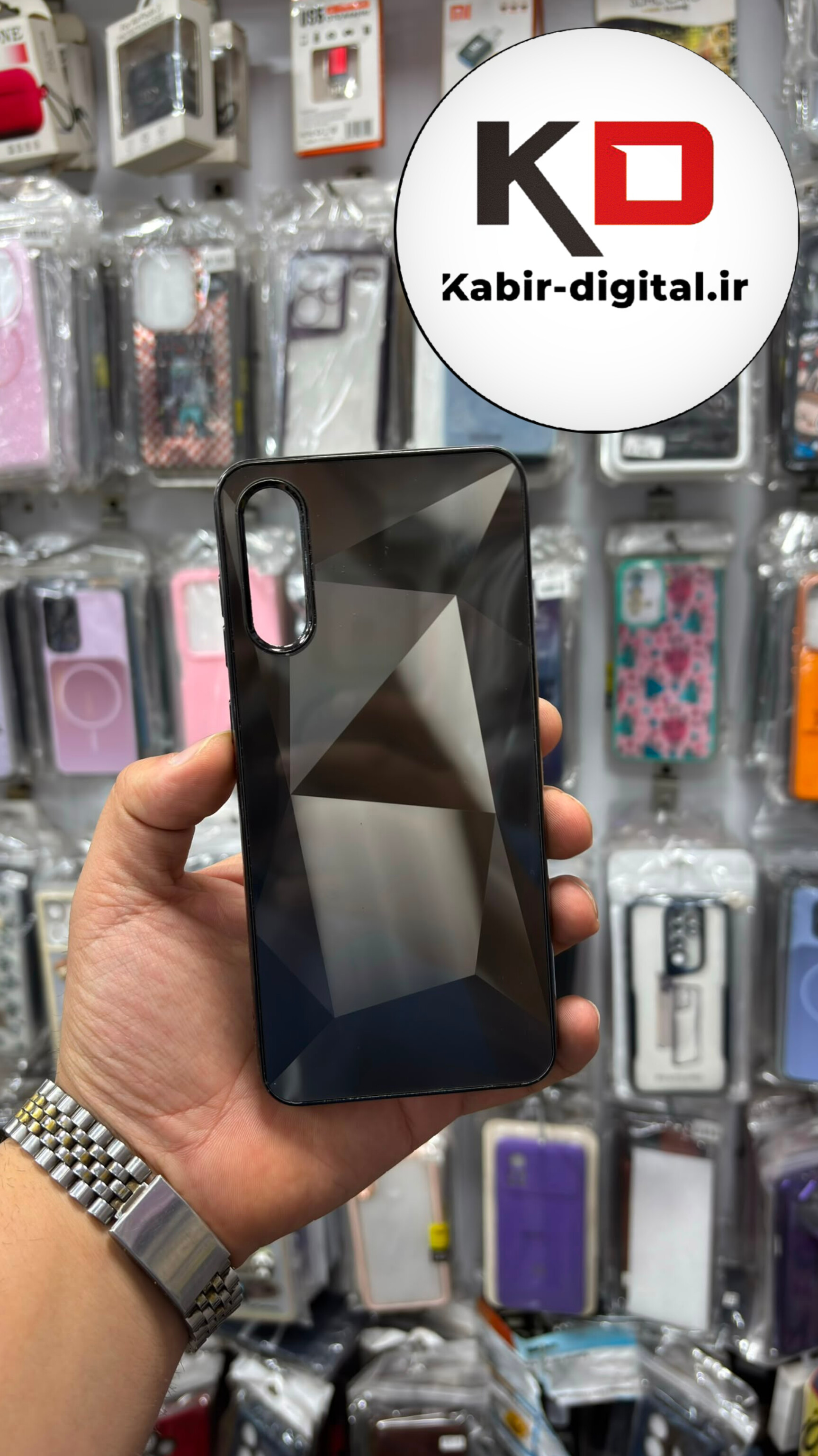قاب گوشی Galaxy A70 سامسونگ  طرح آینه ای رنگ مشکی