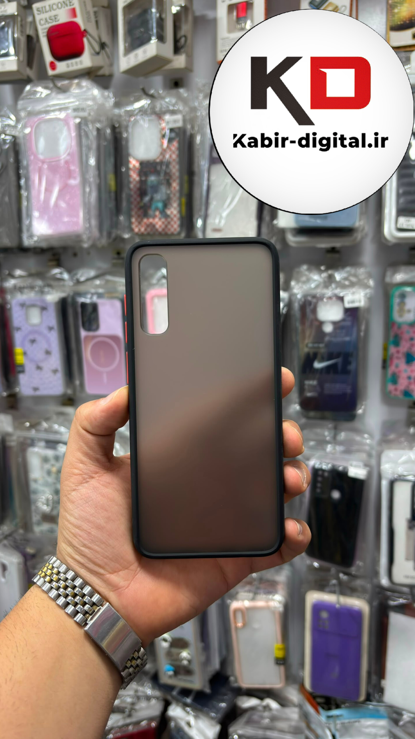 قاب گوشی Galaxy A70 سامسونگ پشت مات دور سیلیکونی مشکی