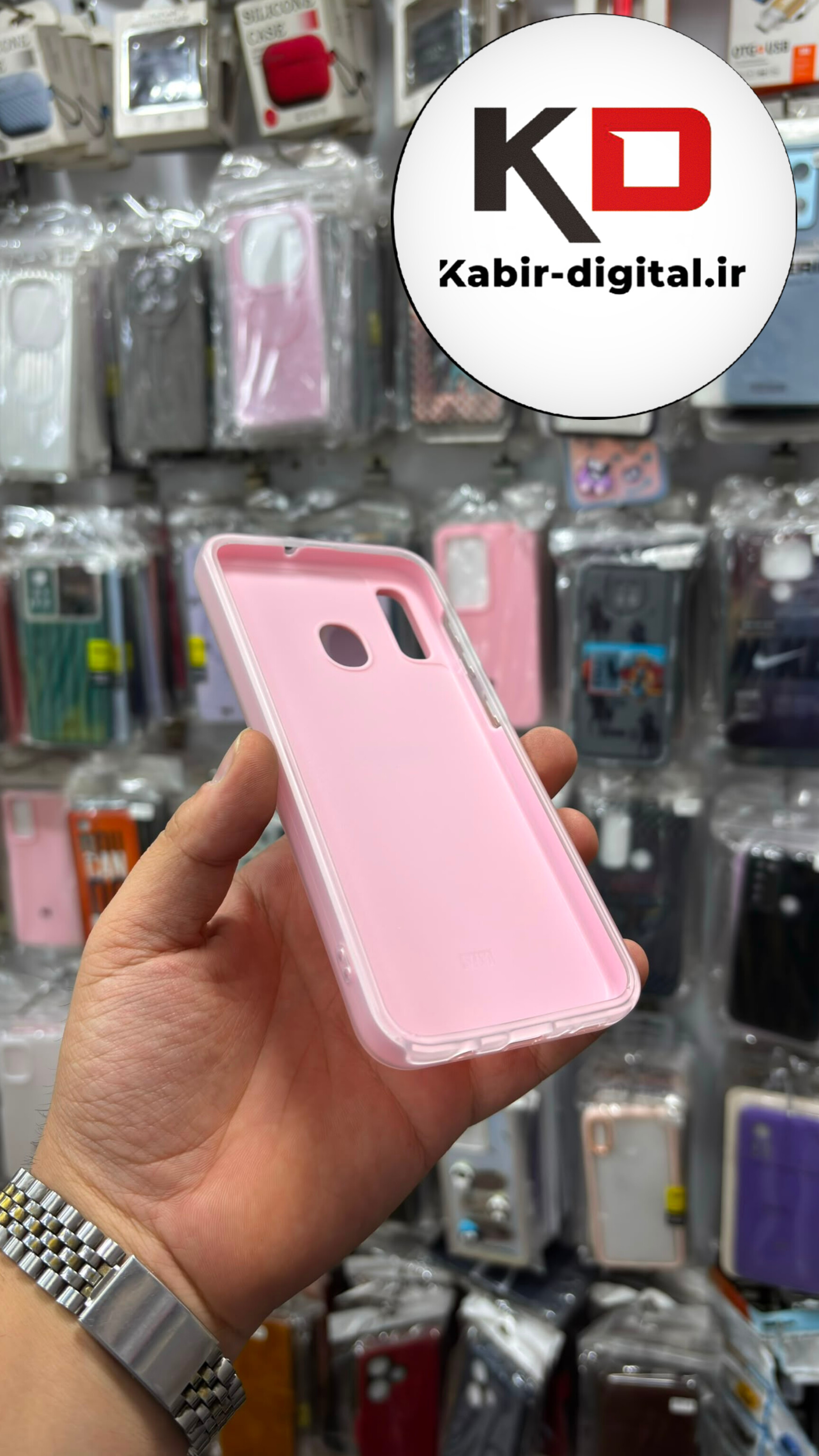 قاب گوشی Galaxy A20 / A30 سامسونگ Pastel Case پاستلی لوگو دار ضد ضربه لنز برجسته صورتی