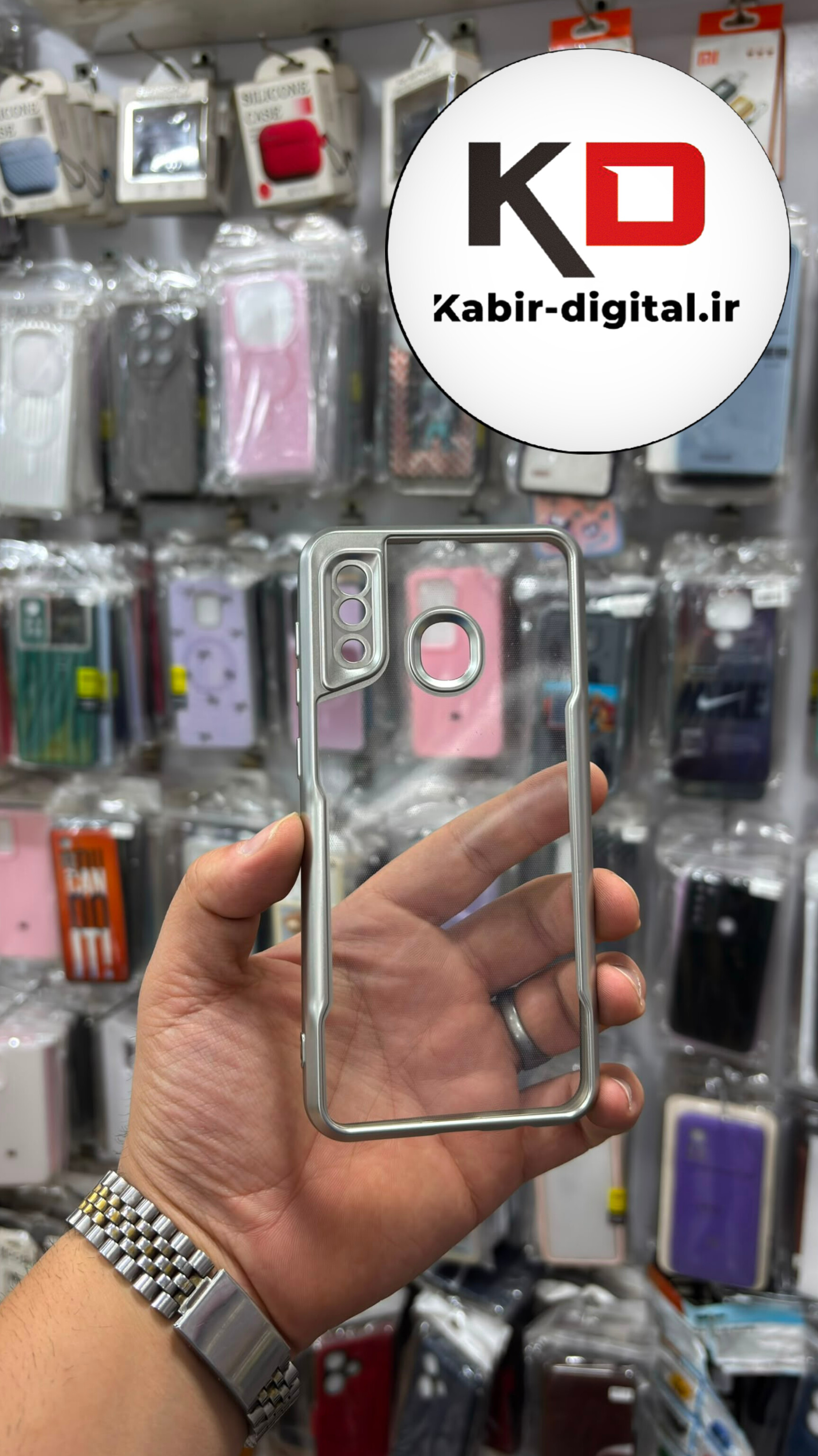 قاب گوشی Galaxy A20 / A30 سامسونگ  ژله ای New Zone شفاف لاکچری نقره ایی