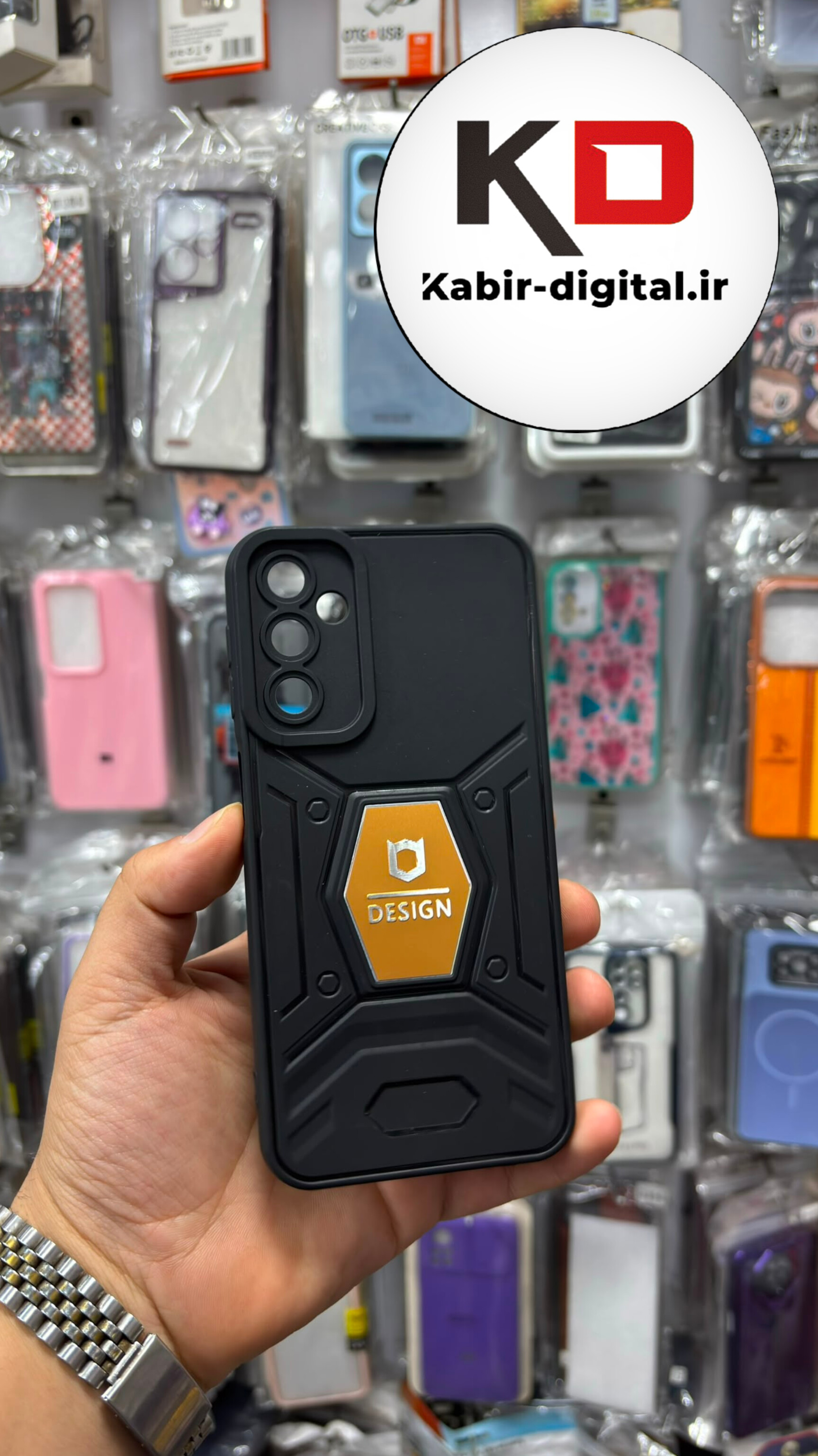 قاب گوشی Galaxy A15 / A24 / A25 سامسونگ طرح ضد ضربه بتمن فول ژله ای اورجینال DESIGN محافظ لنز دار مشکی