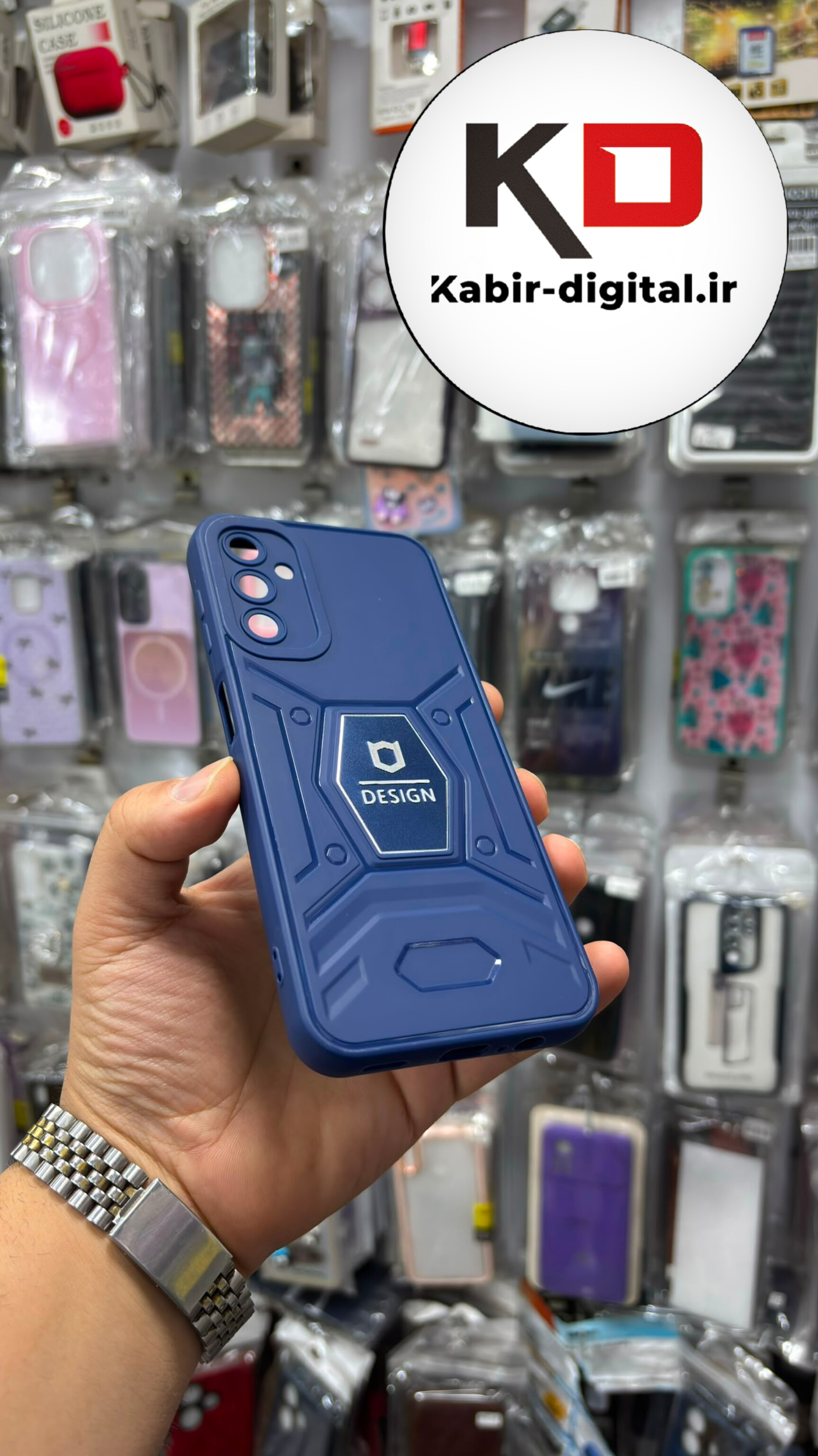 قاب گوشی Galaxy A14 سامسونگ طرح ضد ضربه بتمن فول ژله ای اورجینال DESIGN محافظ لنز دار سرمه ای