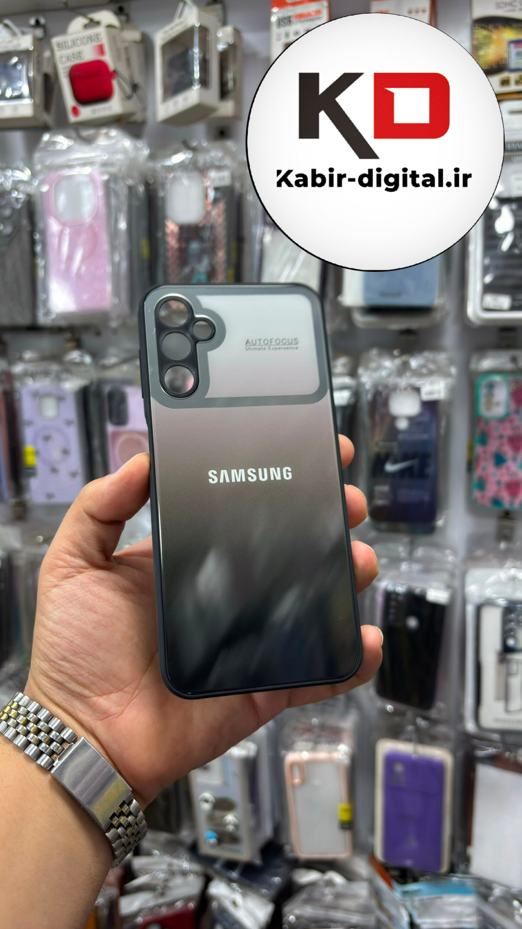 قاب گوشی Galaxy A14 سامسونگ PVD دور سیلیکونی Auto Focus محافظ لنز دار