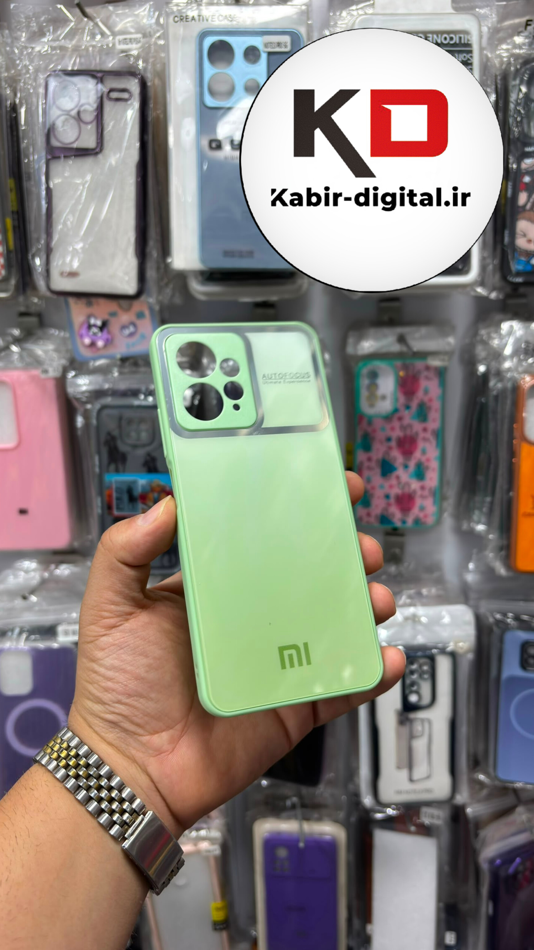 قاب گوشی Redmi Note 12 4G شیائومی PVD دور سیلیکونی Auto Focus محافظ لنز دار سبز