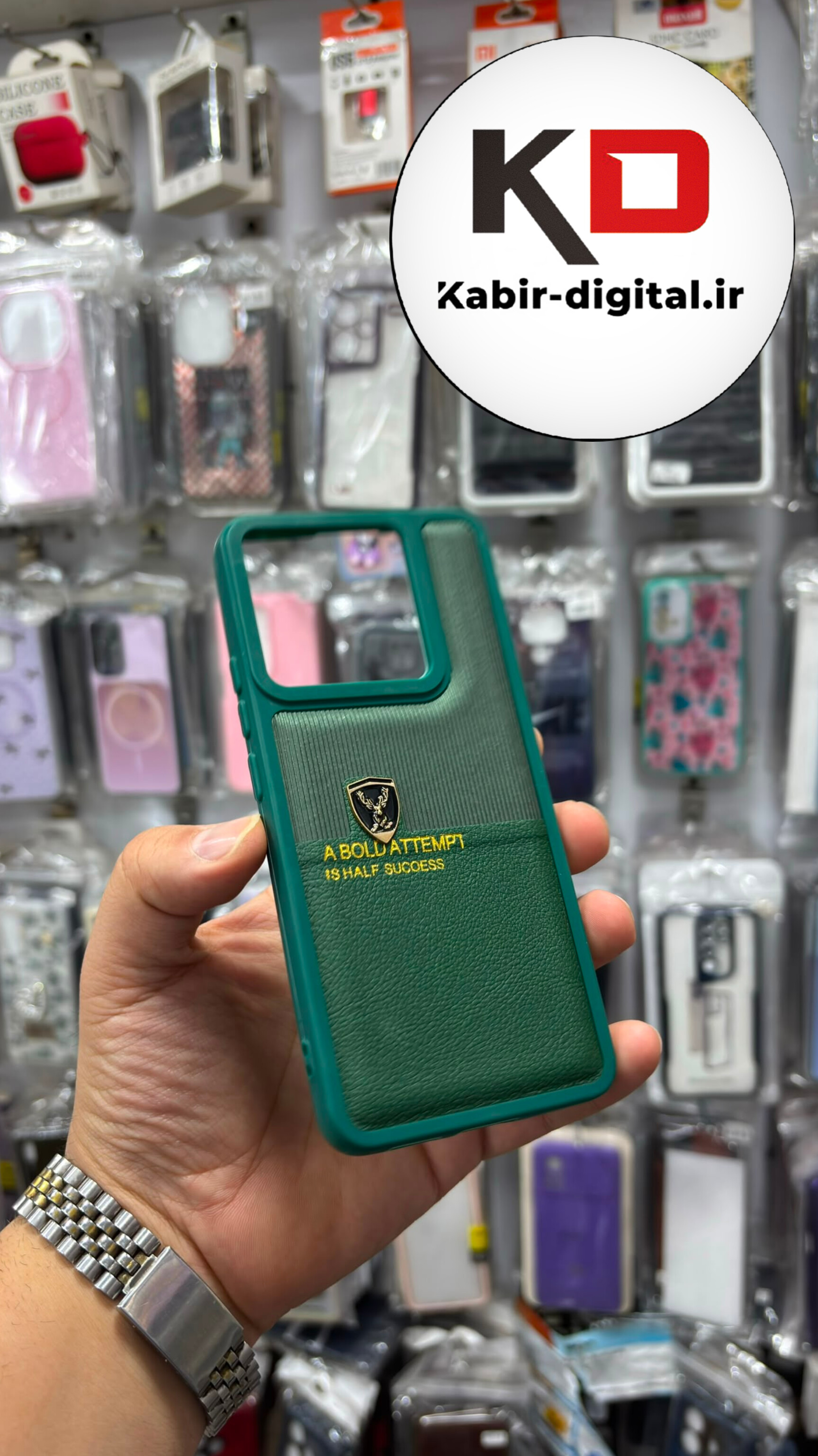 قاب گوشی Redmi Note 13 Pro 5G / POCO X6 شیائومی سیلیکونی اورجینال پولوکا PULOKA چرمی محافظ لنز دار سبز