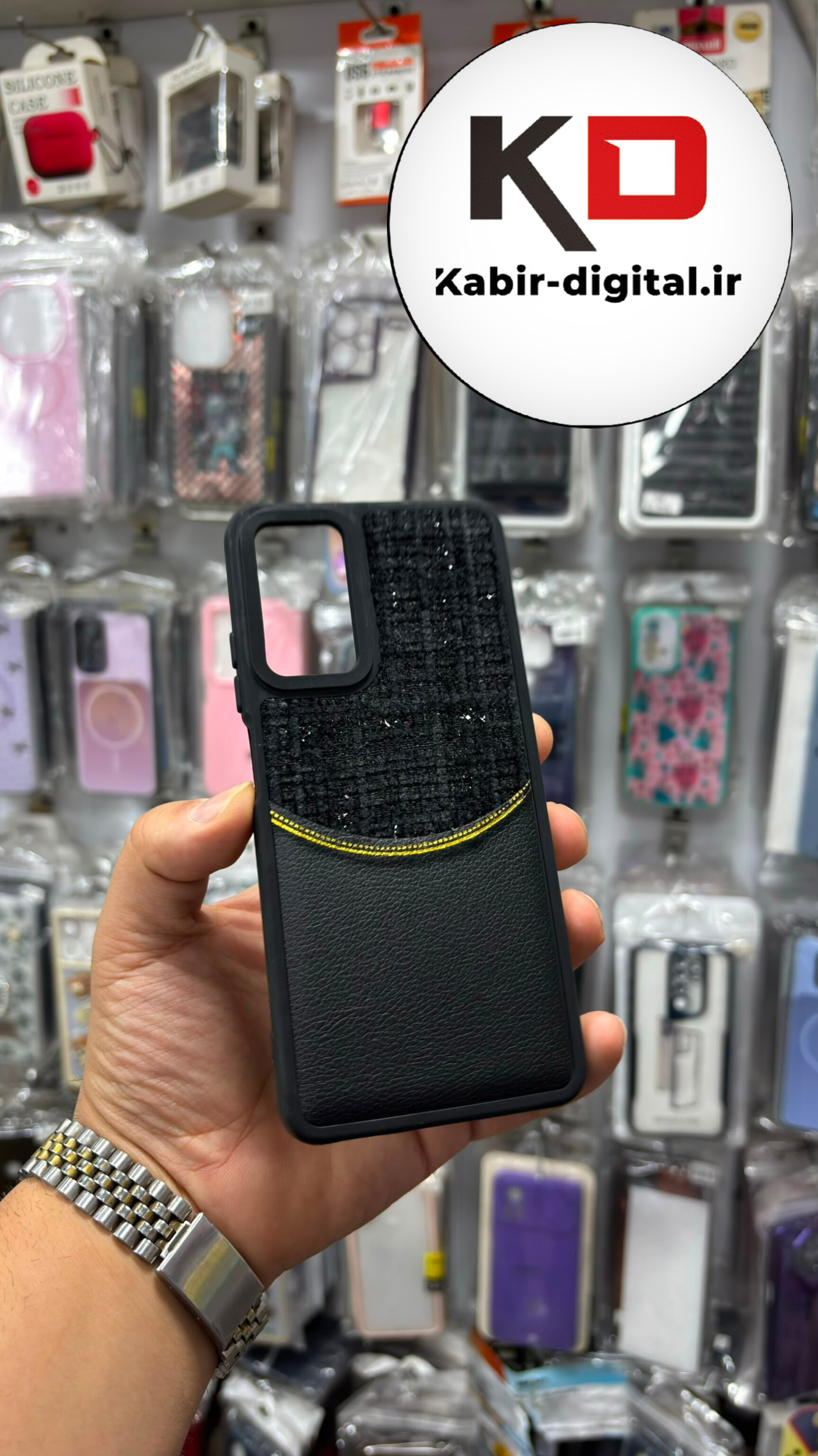 قاب گوشی Redmi Note 11 Pro 4G / Note 12 Pro 4G شیائومی سیلیکونی اورجینال طرح دو تیکه مخمل چرمی مشکی