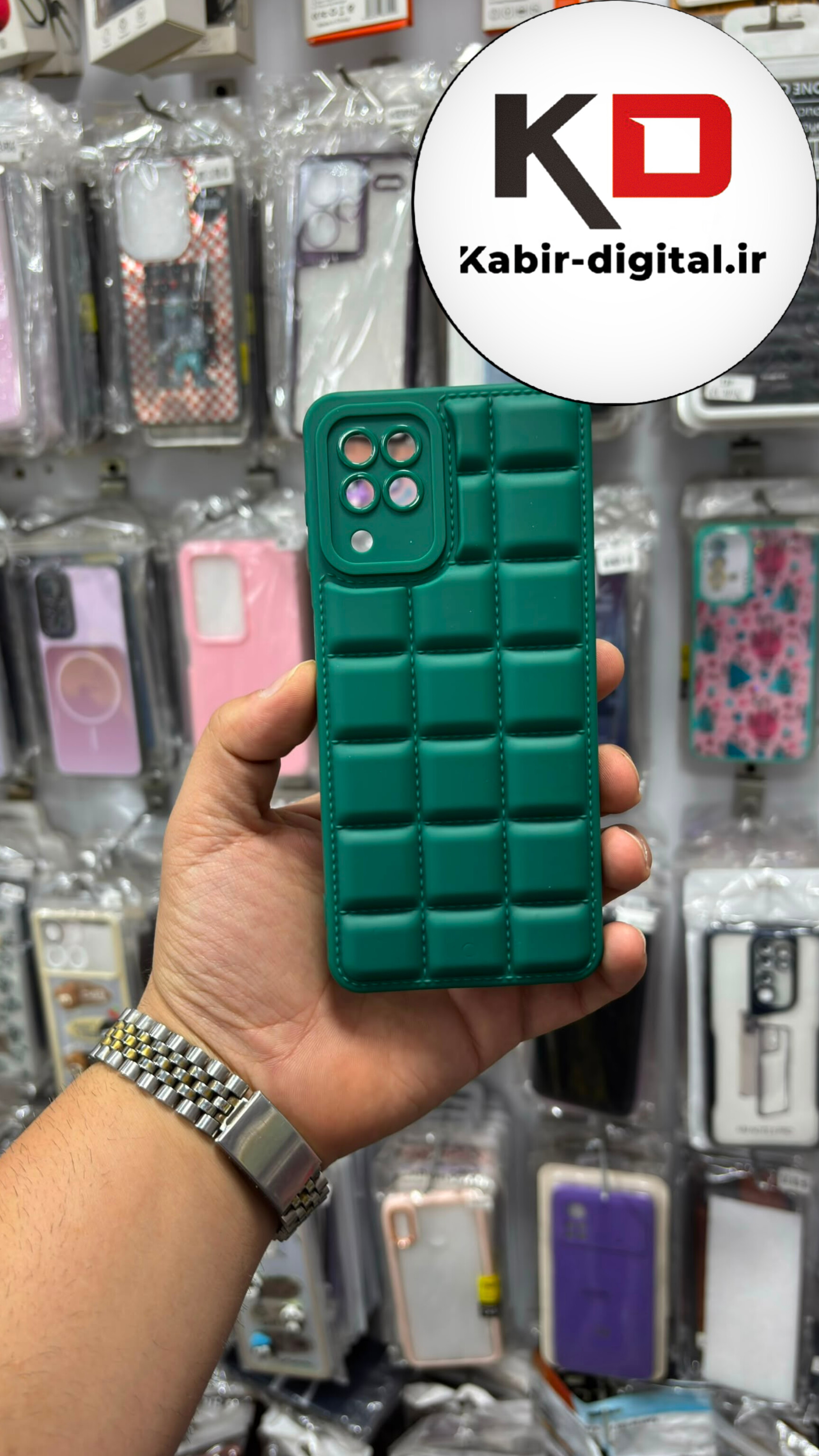 قاب گوشی Galaxy A22 4 G / M32 سامسونگ سیلیکونی پافر مربعی THE NORTH FACE محافظ لنز دار