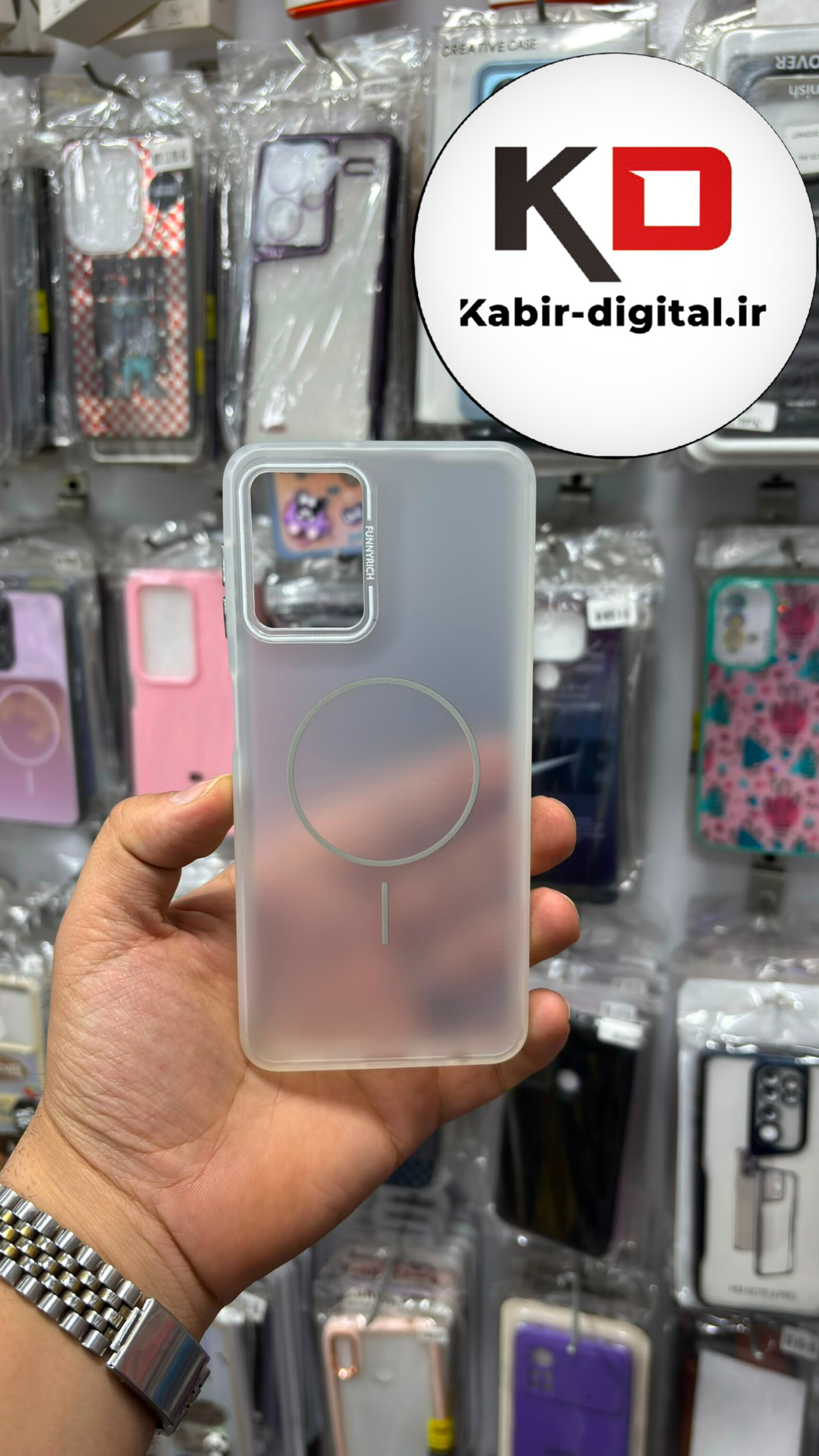 قاب گوشی Galaxy A22 4 G / M32 سامسونگ Pastel Case پاستلی  طرح مگ سیف Magsafe مات لنز رنگی طوسی