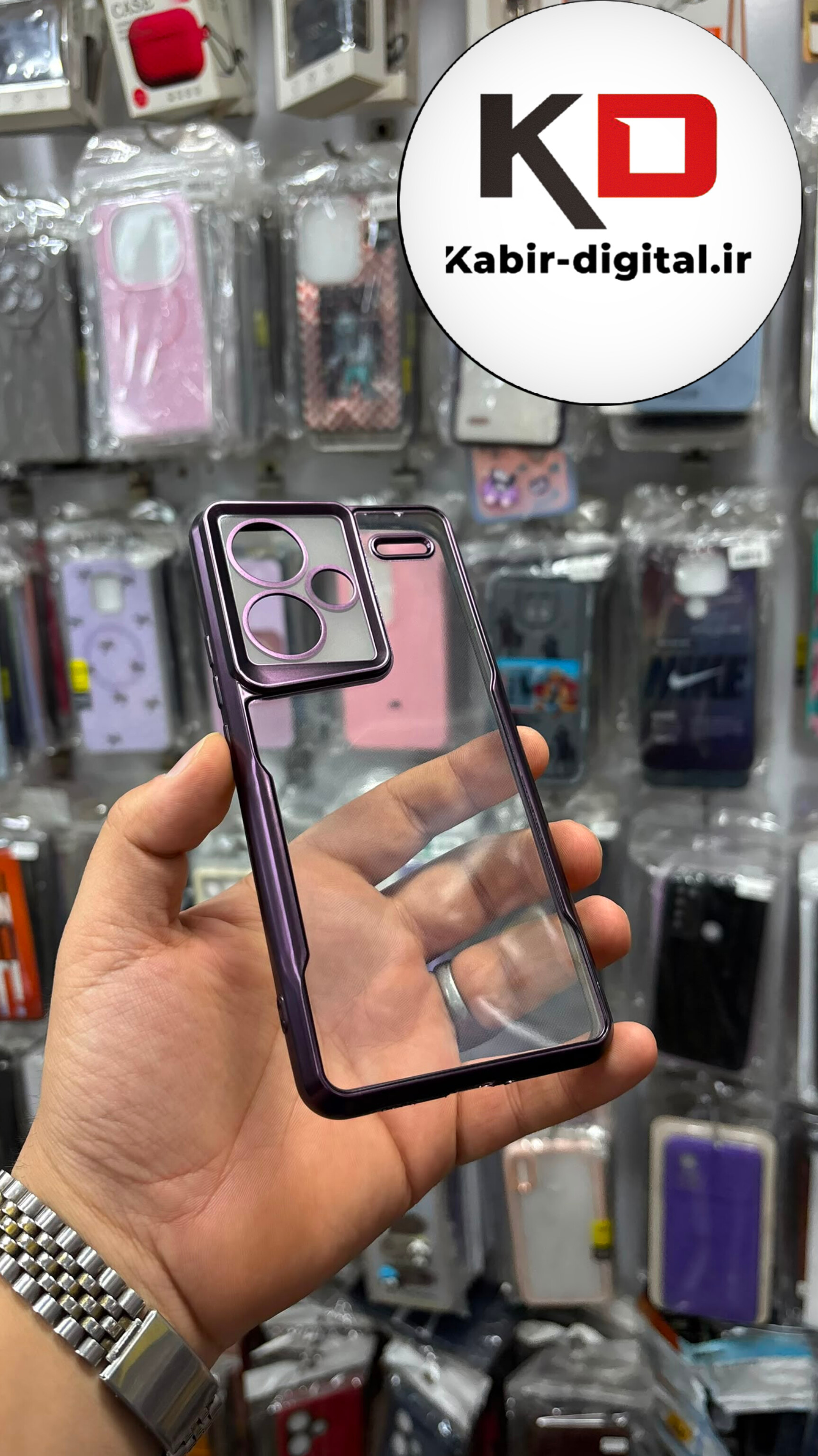قاب گوشی Redmi Note 13 Pro Plus شیائومی ژله ای New Zone شفاف لاکچری بنفش