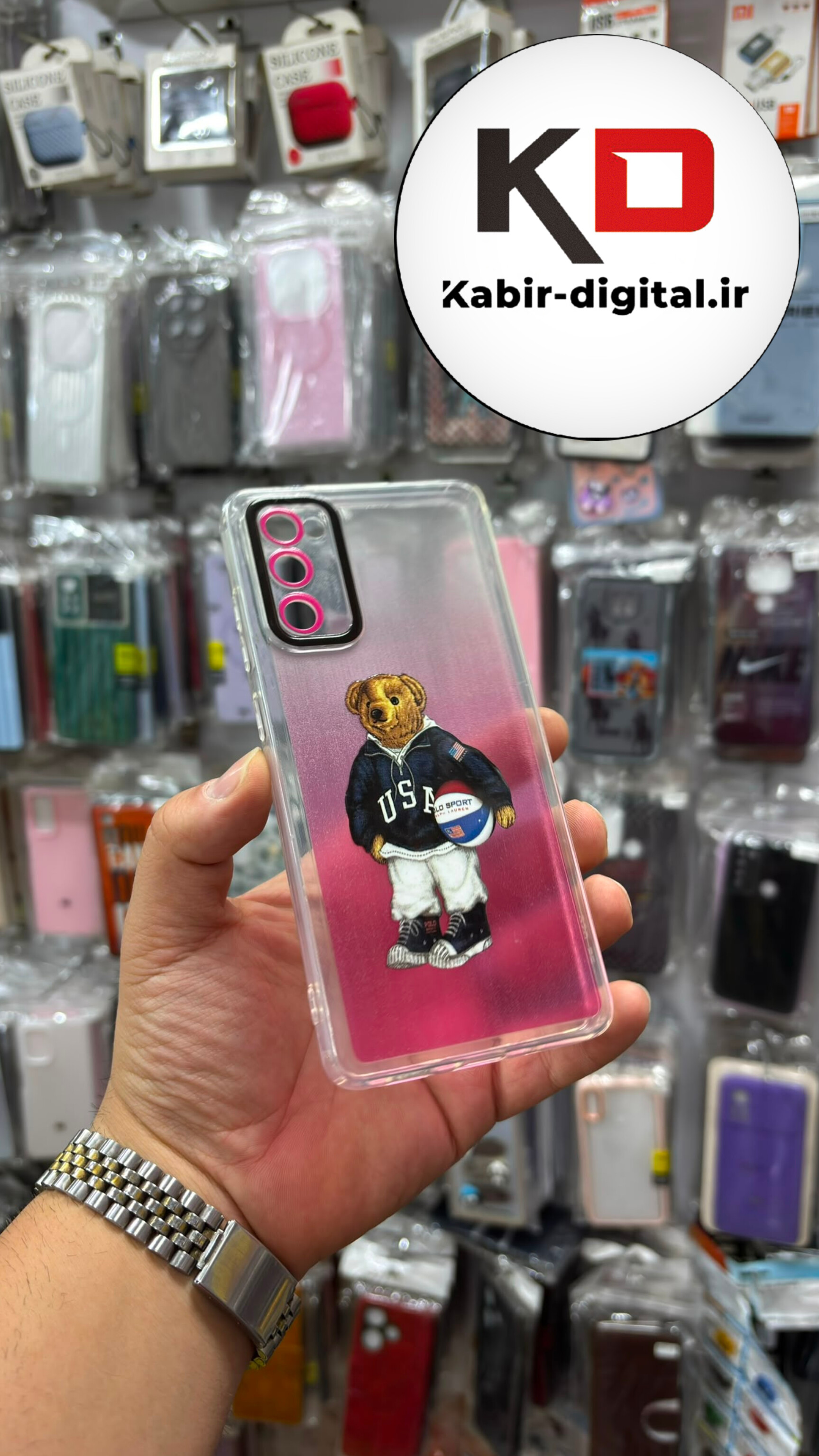 قاب گوشی Galaxy S20 FE سامسونگ  طرح عروسکی سه بعدی شفاف TPU کپسولی محافظ لنز دار
